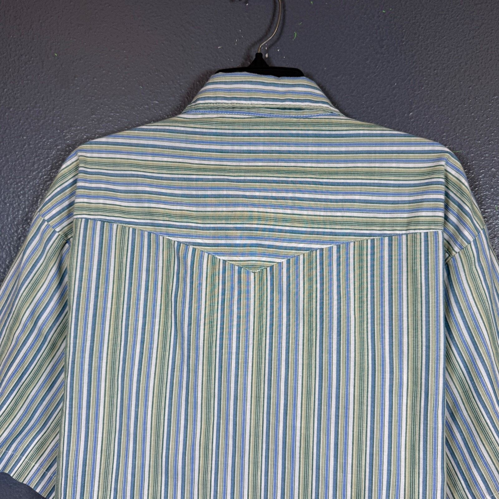 Wrangler Wrangler XXL green/blue/white flannel short sleeve Shirt Size US XXL / EU 58 / 5 - 7 Thumbnail