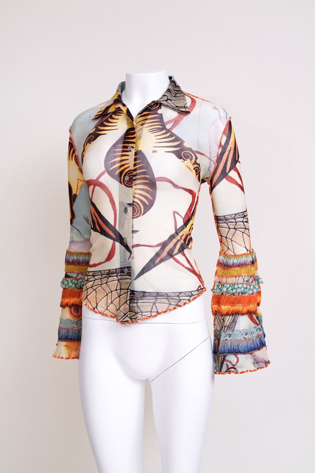 Jean Paul Gaultier Jean Paul Gaultier Maille Bell Sleeve Top Size M / US 6-8 / IT 42-44 - 4 Thumbnail