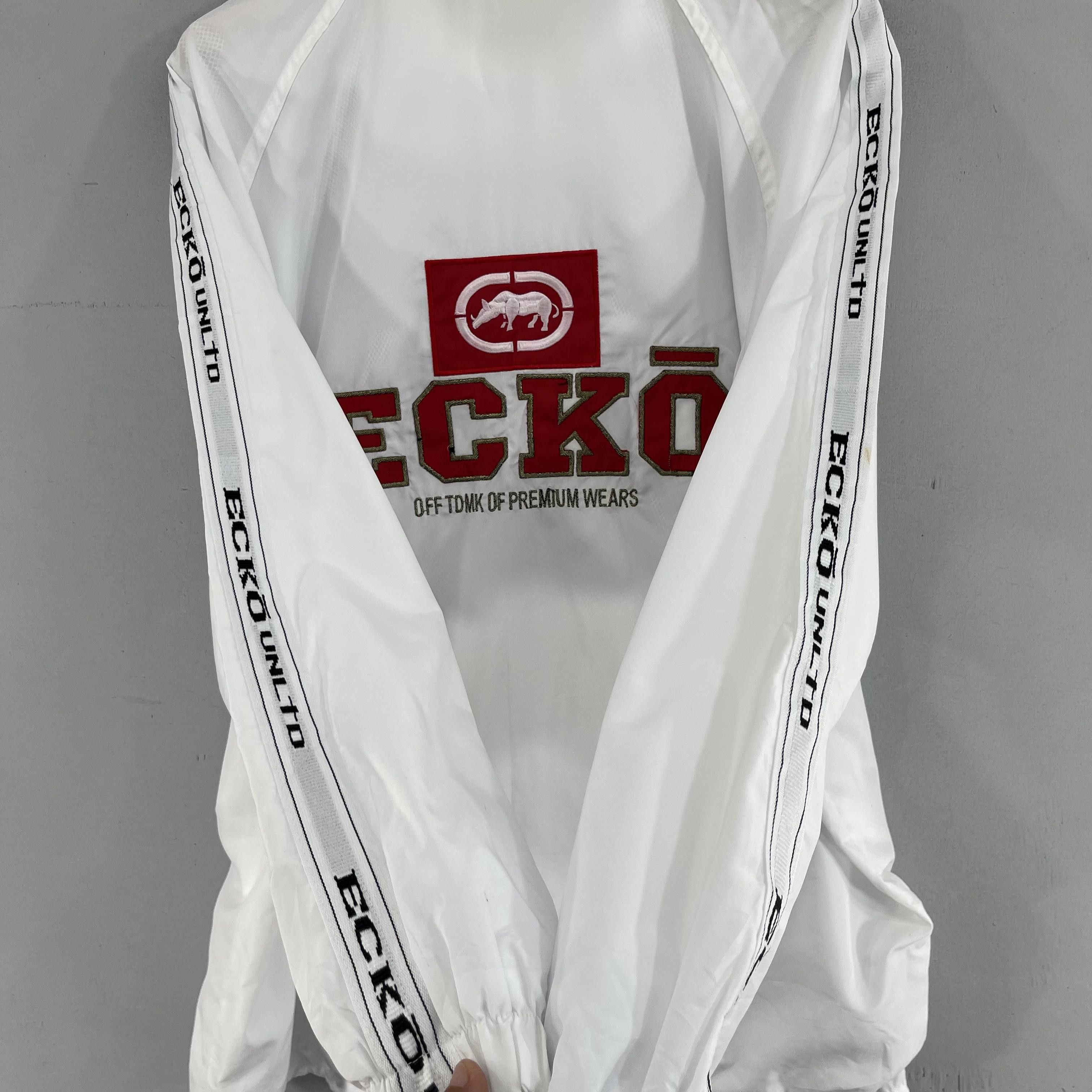 Ecko Unltd. × Vintage Vintage ECKO FUNCTION Back Hit Logo Embroidery Windbreaker Size US L / EU 52-54 / 3 - 4 Thumbnail