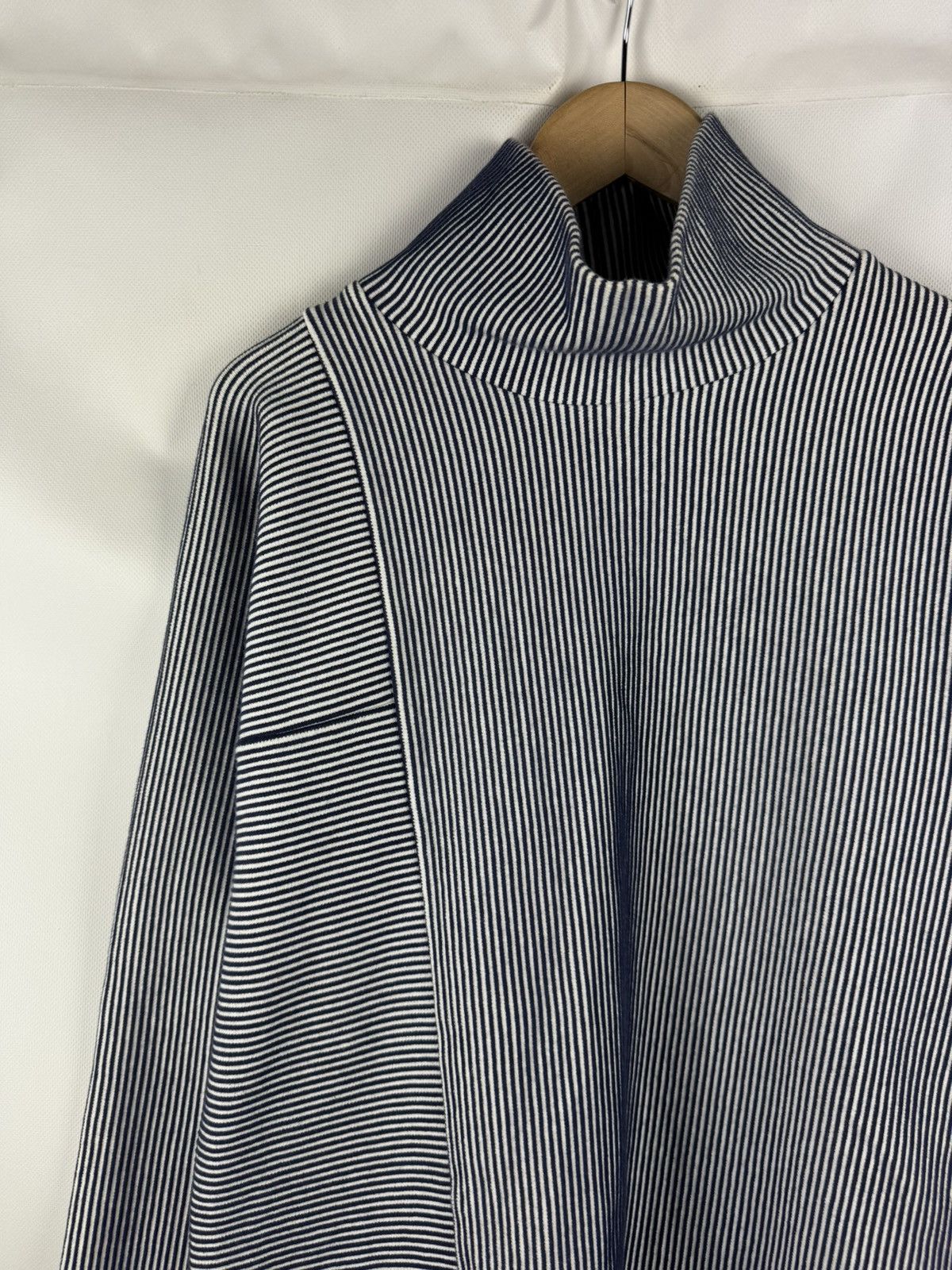 Cos Cos Avant-garde Striped High Neck Cotton Sweater Pullover Size S / US 4 / IT 40 - 4 Thumbnail