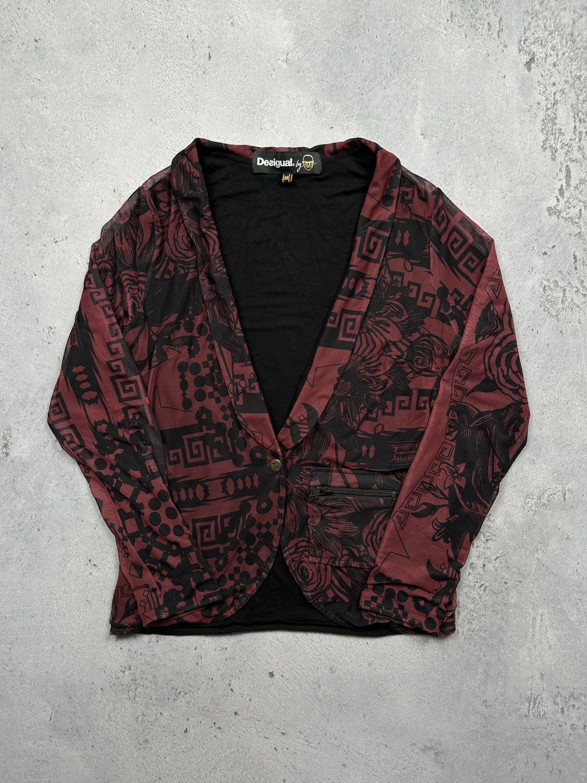 If Six Was Nine Desigual by Christian Lacroix mesh Merilyn Monroe Blazer 00s Size S / US 4 / IT 40 - 2 Thumbnail
