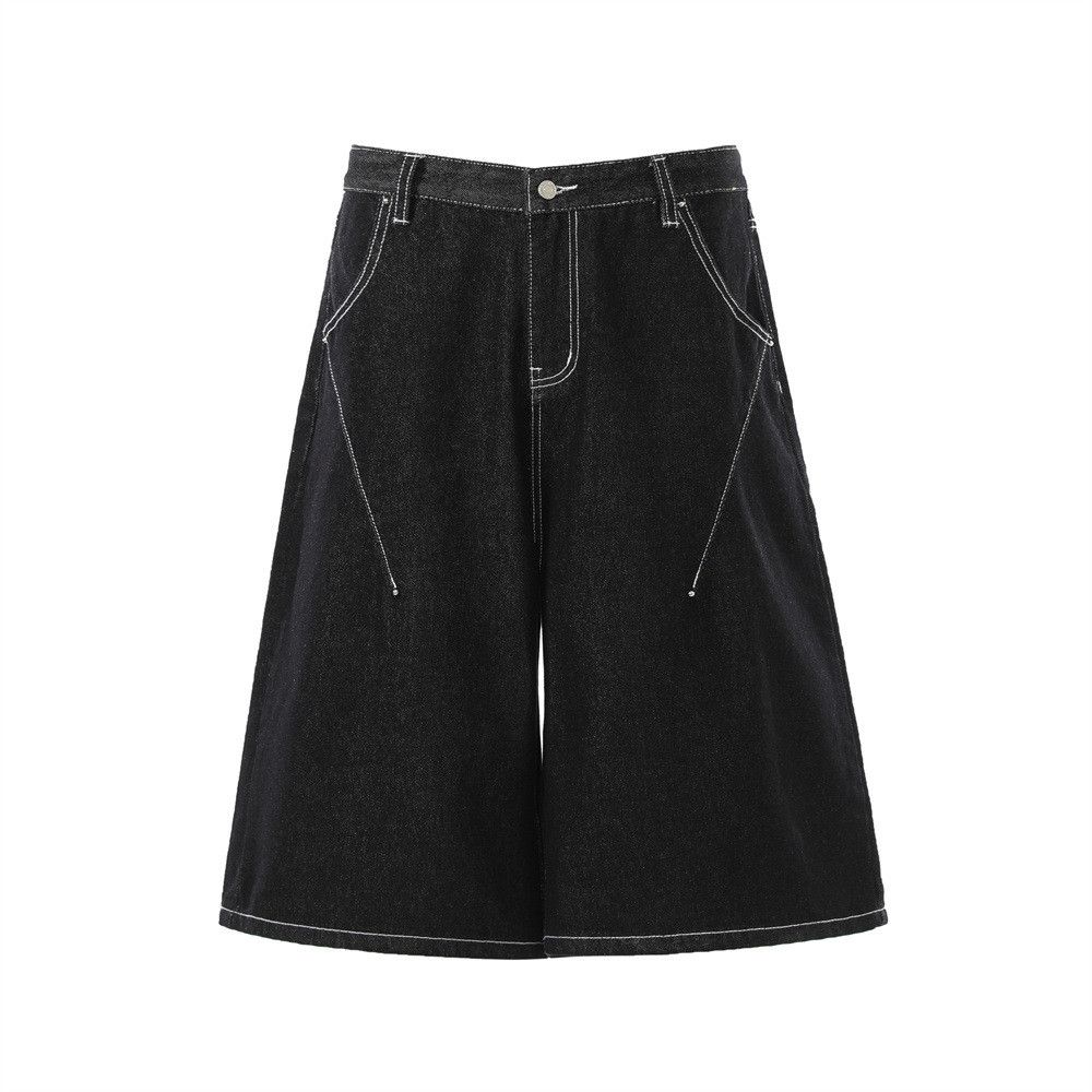 Japanese Brand Men's Streetwear-Style Loose-Fit Embroidered Denim Shorts Size US 32 / EU 48 - 1 Thumbnail