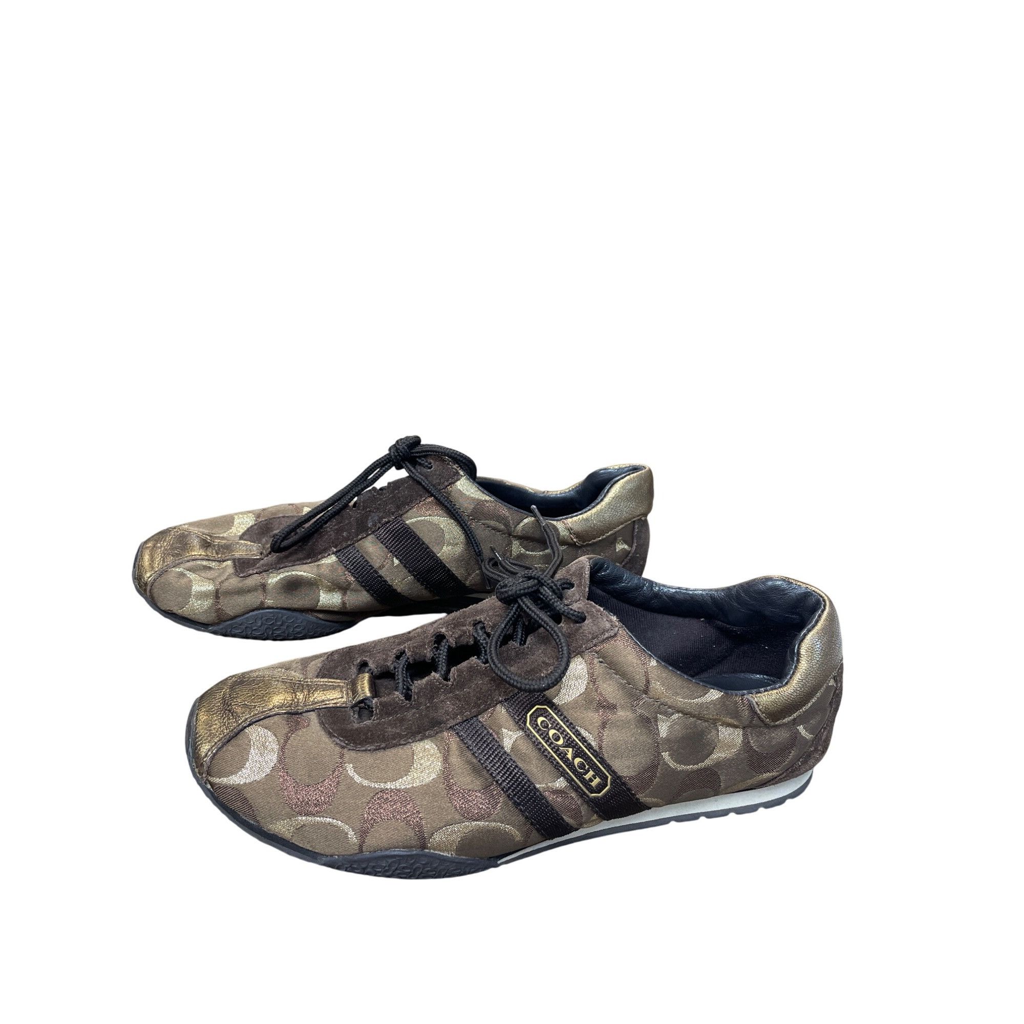 Coach Coach Kate Womens Brown Leather & Suede Sneakers Size 7.5M S Size US 7.5 / IT 37.5 - 3 Thumbnail