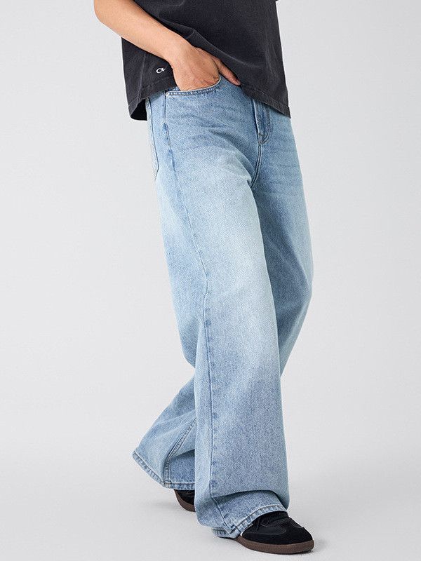 Vintage Men's American-style straight leg wide-leg loose jeans Size US 32 / EU 48 - 3 Thumbnail