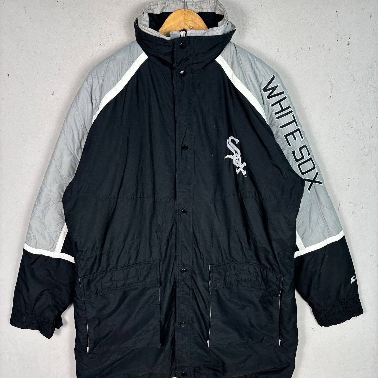 Starter Vintage Starter Chicago White Sox Coach Jacket Size US L / EU 52-54 / 3 - 3 Thumbnail
