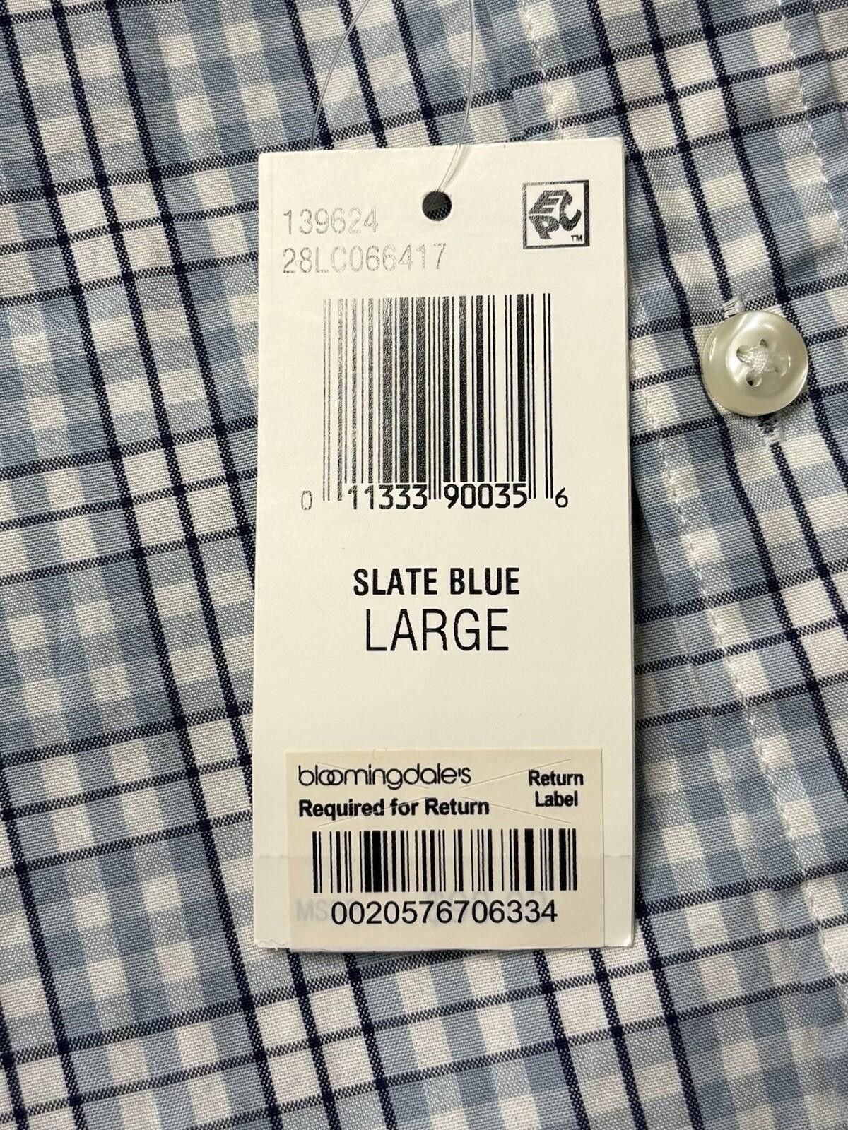 Bloomingdale's The Men's Store Bloomingdales Shirt Men's Large Plaid Cotton Size US L / EU 52-54 / 3 - 2 Thumbnail