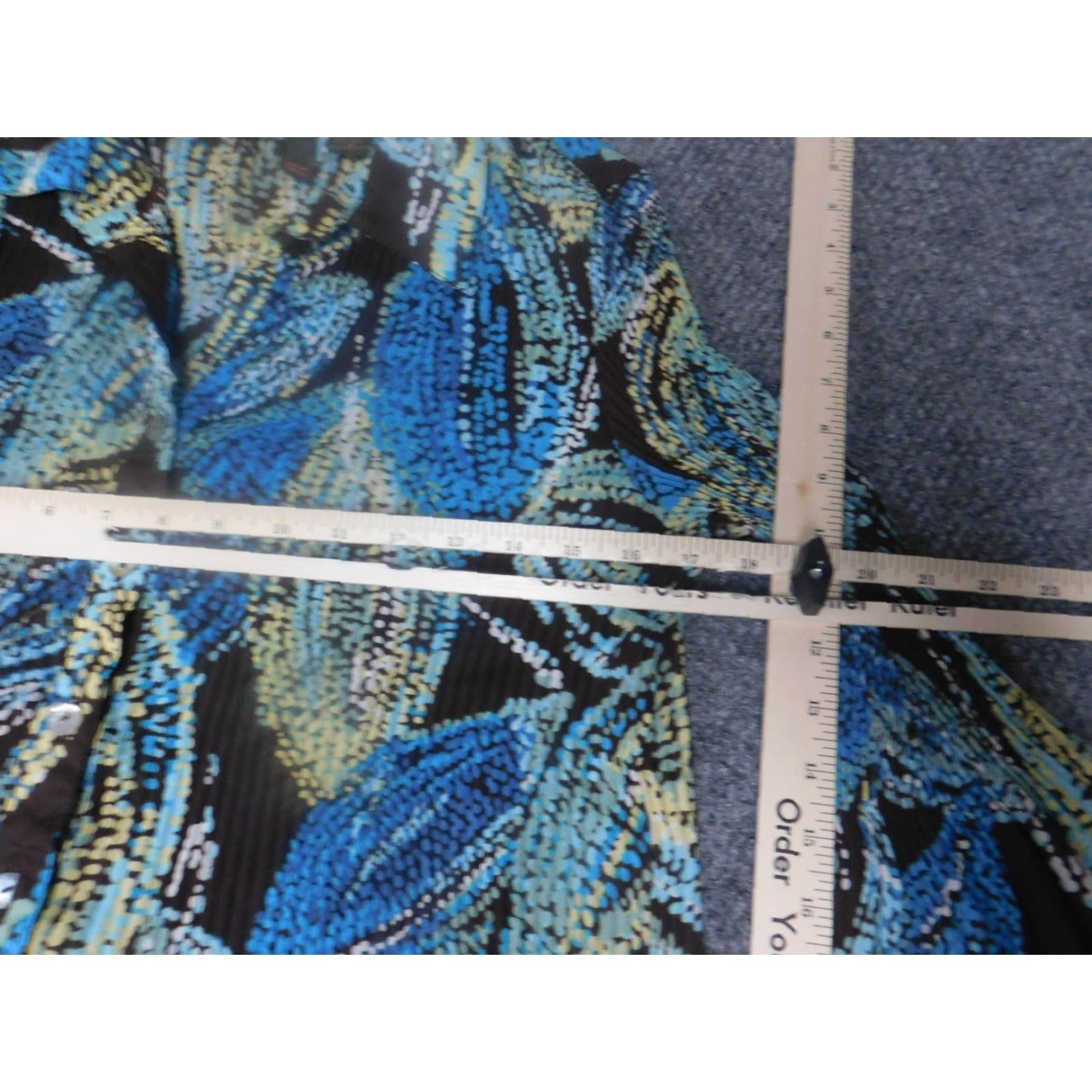 Vintage Serenade Blouse Women M Blue Floral Button Down Bell Sleeve Collared Casual Regular Size Medium Size M / US 6-8 / IT 42-44 - 4 Thumbnail
