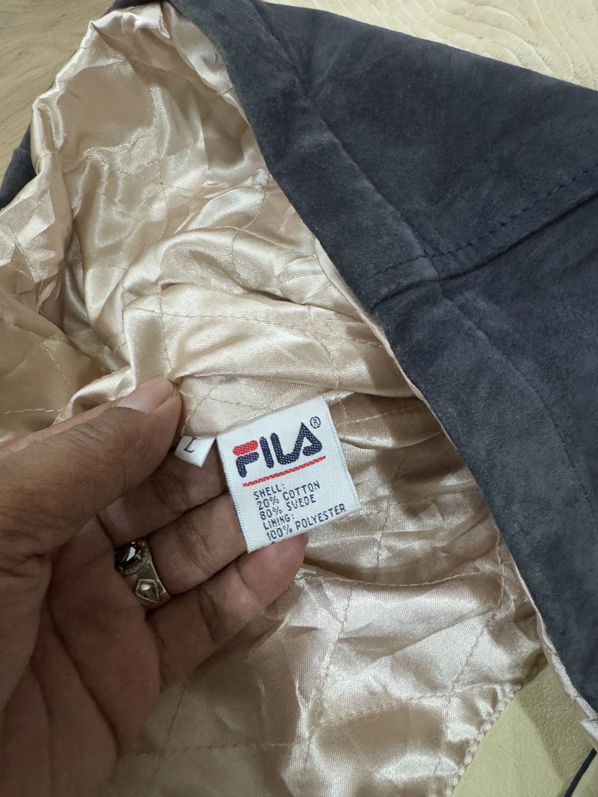 Fila × Vintage Vintage FILA suede leather jacket Size US L / EU 52-54 / 3 - 2 Thumbnail