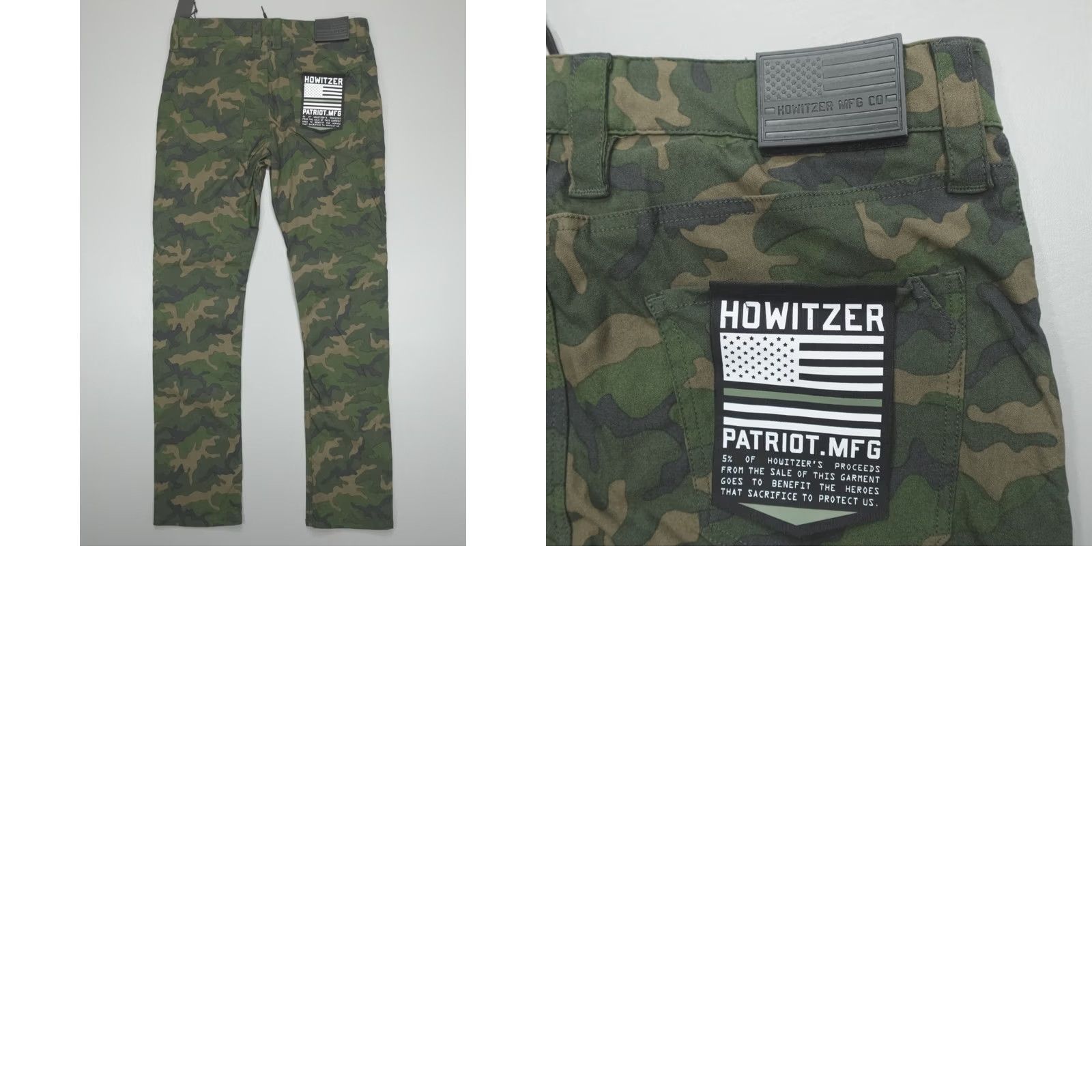 Vintage Howitzer Patriot Green Camo Tactical Pants Men's Size 32x34 Stretch Loose Waist Jeans Regular Inseam 34 Pockets Logo Military Boys Mens Women? Size US 32 / EU 48 - 8 Thumbnail