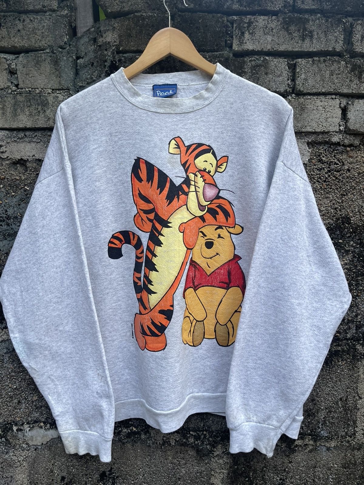 Vintage Rare 90s Vintage Pooh & Tigger Sweatshirt – Disney Cartoon Size US L / EU 52-54 / 3 - 1 Thumbnail