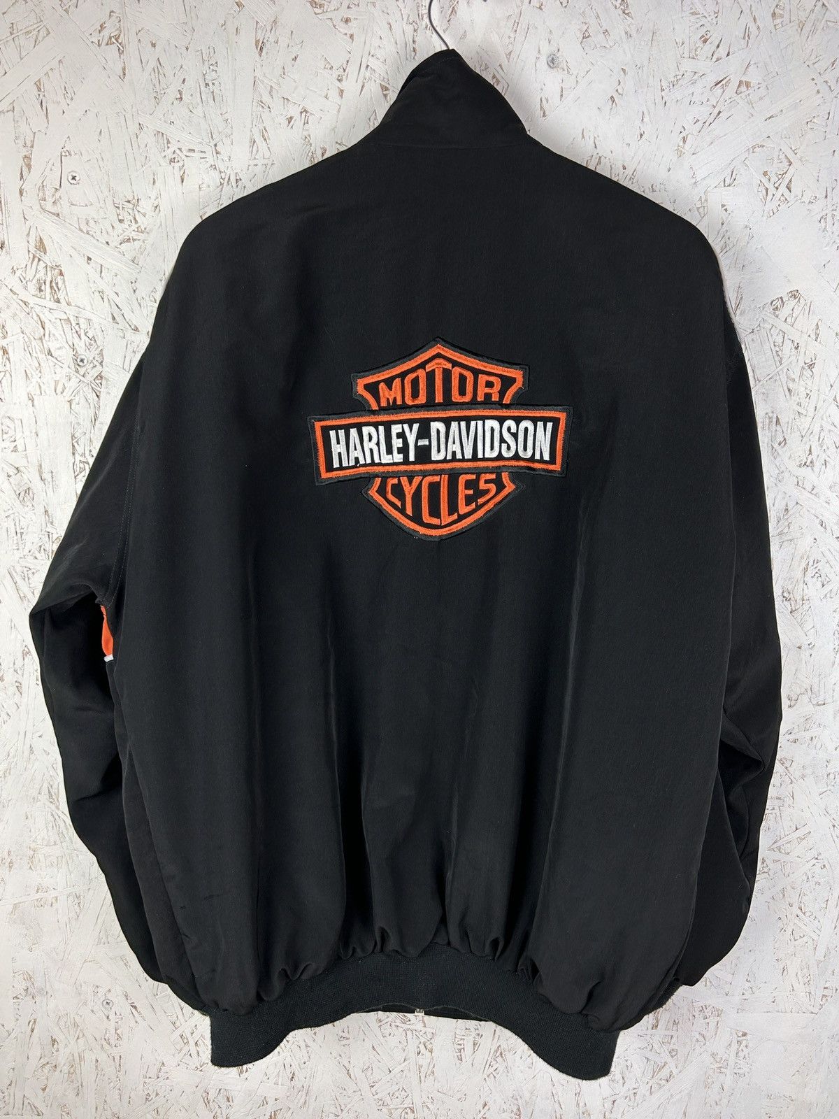 Harley Davidson Vintage Harley Davidson Embroideries Racing Bomber Jacket Size US XL / EU 56 / 4 - 5 Thumbnail