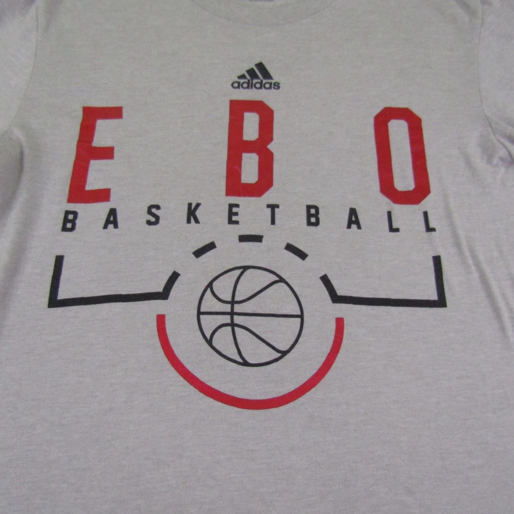 Adidas Adidas Shirt Mens Small Gray Red Ebo Basketball Athletic Climalite Workout Gym Size US S / EU 44-46 / 1 - 2 Thumbnail