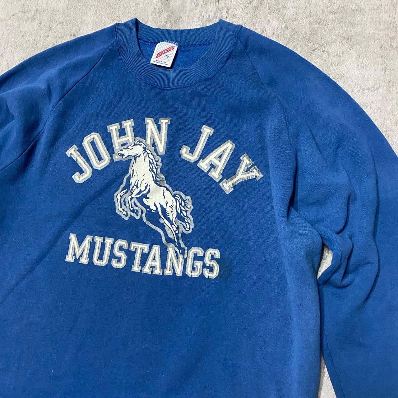 Other Blue vintage John Jay Mustangs crewneck sweatshirt Size US XL / EU 56 / 4 - 2 Thumbnail