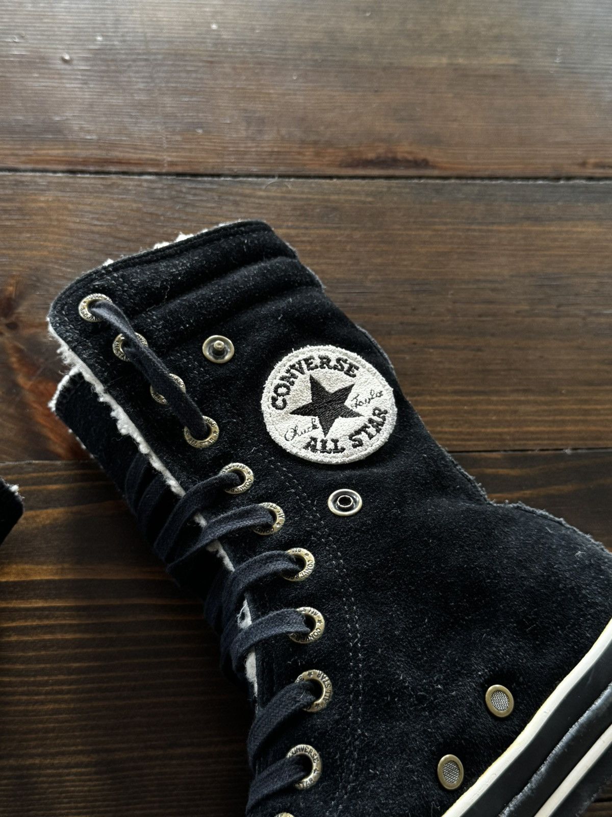 Y2K Converse Faux Fur Glamour Fuzzu High Top Sneakers