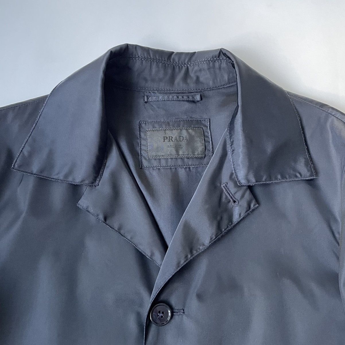 Prada S/S 13 Dark Blue Nylon Mac Size US M / EU 48-50 / 2 - 3 Thumbnail