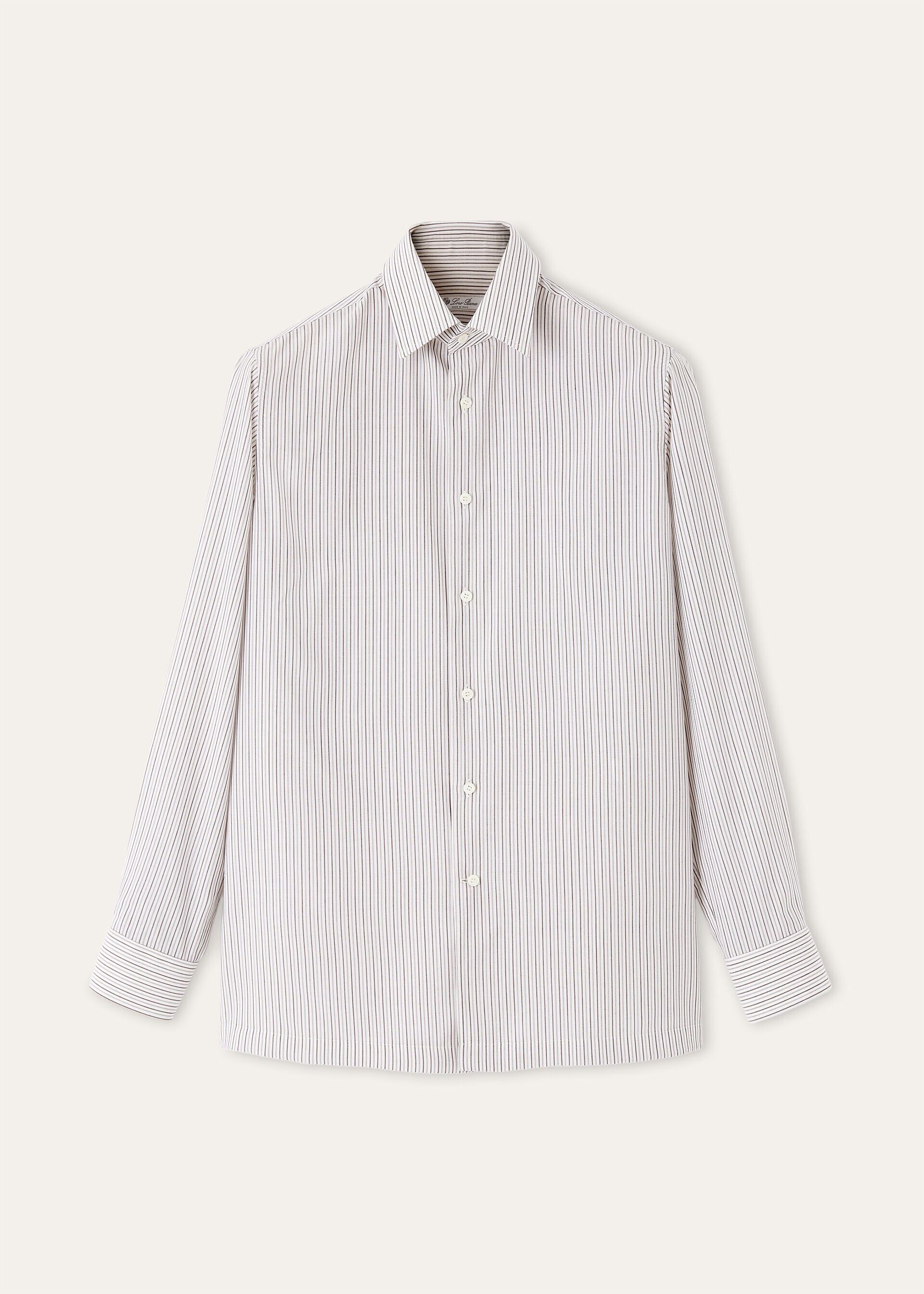 Loro Piana os11x0326 FRM0723 Filippo Shirt in Red & Light Red Stripes Size US XL / EU 56 / 4 - 1 Thumbnail