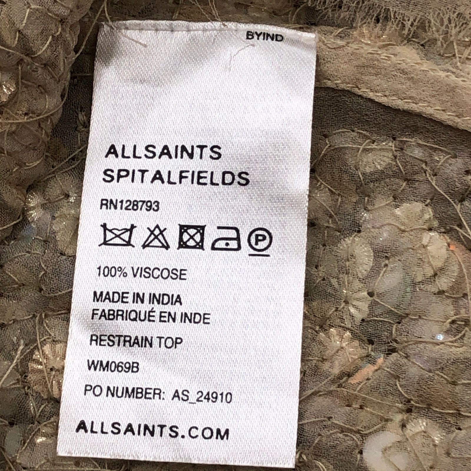 Allsaints Allsaints All Saints Size 4 Top Restrain Beaded TINY FLAW Size S / US 4 / IT 40 - 14 Thumbnail