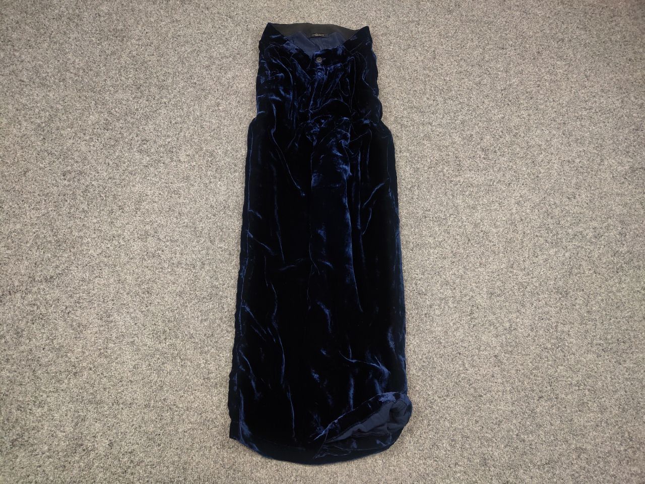 Roberto Collina Roberto Collina Italy Design Velour Wide Leg Dark Blue Pants Size 40" / US 18 - 2 Thumbnail