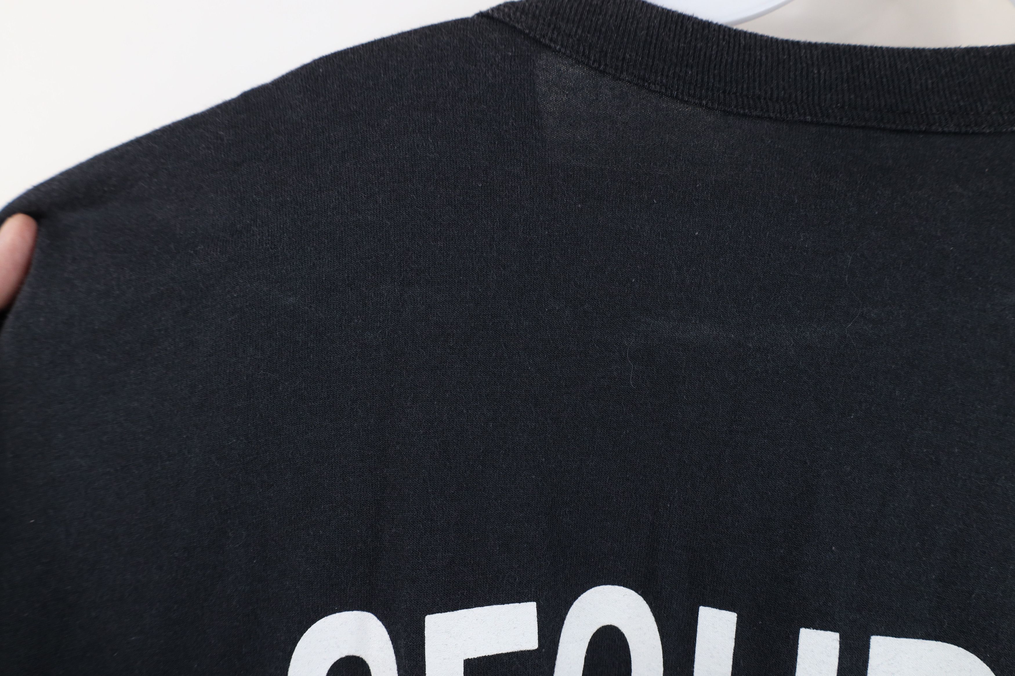Vintage Vintage 90s Streetwear Spell Out Security T-Shirt Black USA Size US XXL / EU 58 / 5 - 10 Thumbnail
