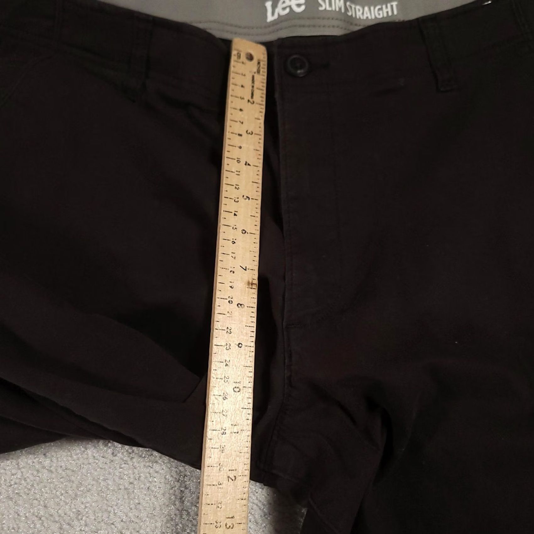 Lee Lee Pants Mens 40x30 Black Slim Straight Stretch Dress Chinos Cotton Blend Size US 40 / EU 56 - 5 Thumbnail