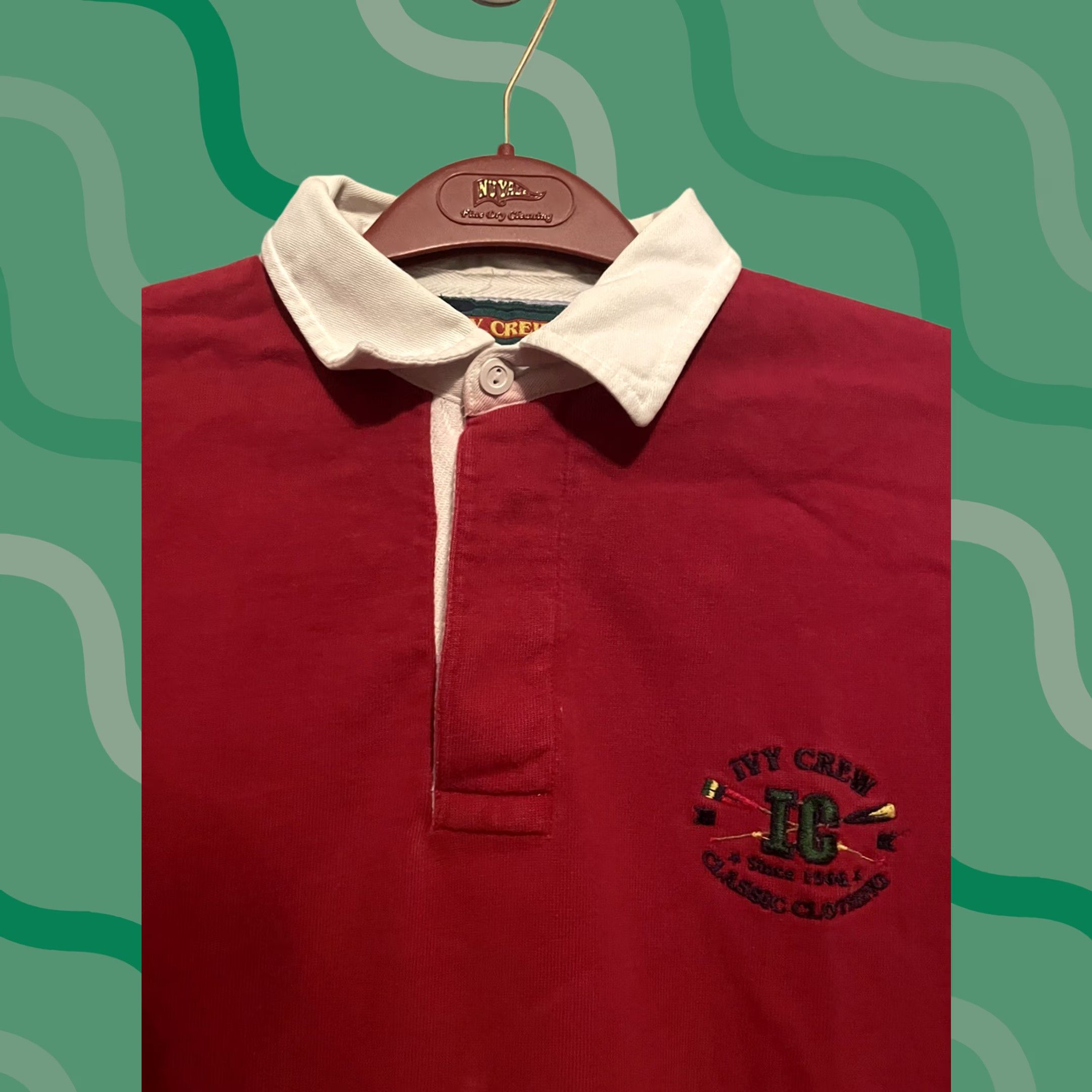 Vintage VINTAGE Ivy Crew Shirt Mens L Red Men Long Sleeve Polo Size B48 Size US L / EU 52-54 / 3 - 1 Thumbnail