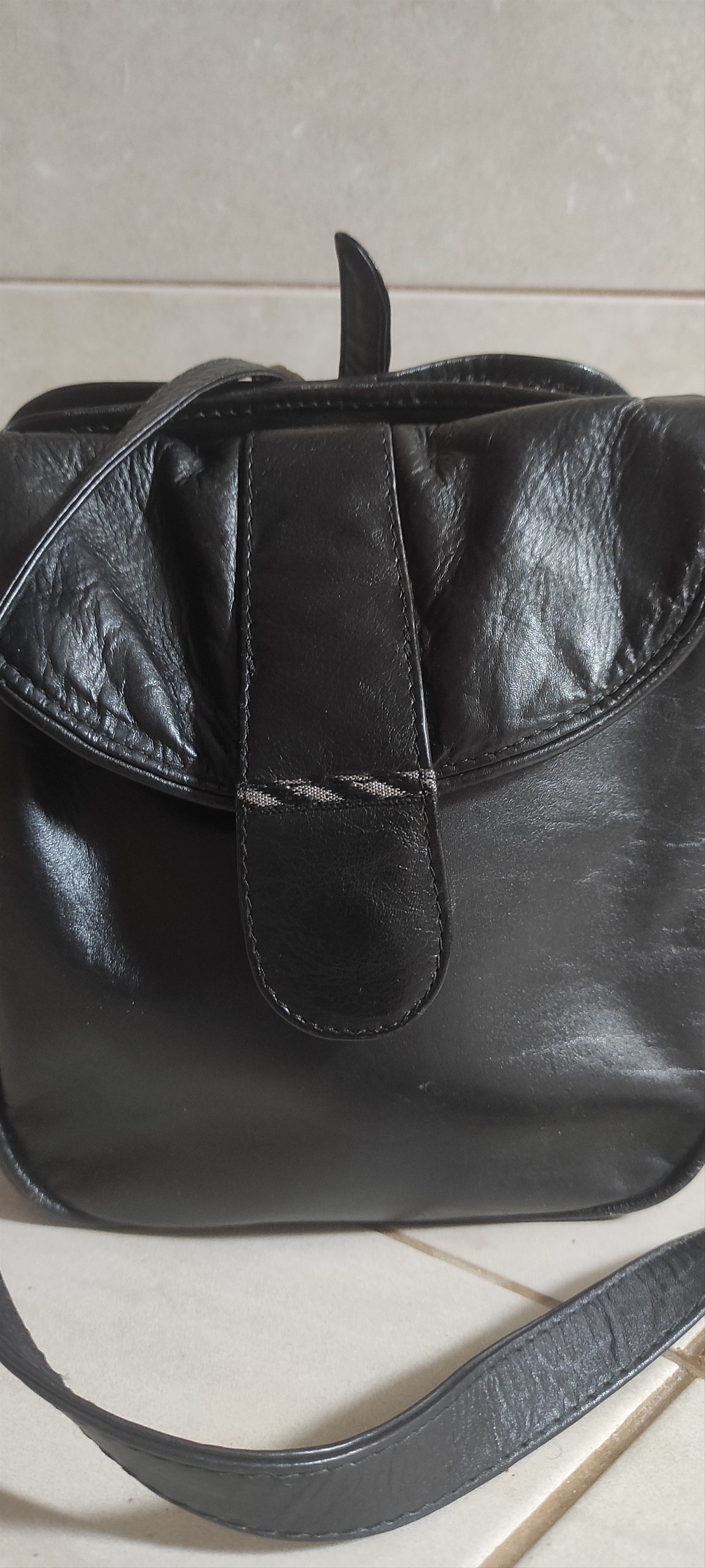 Longchamp Longchamp Paris Black Pebble Leather Crossbody Bag Size ONE SIZE - 18 Thumbnail