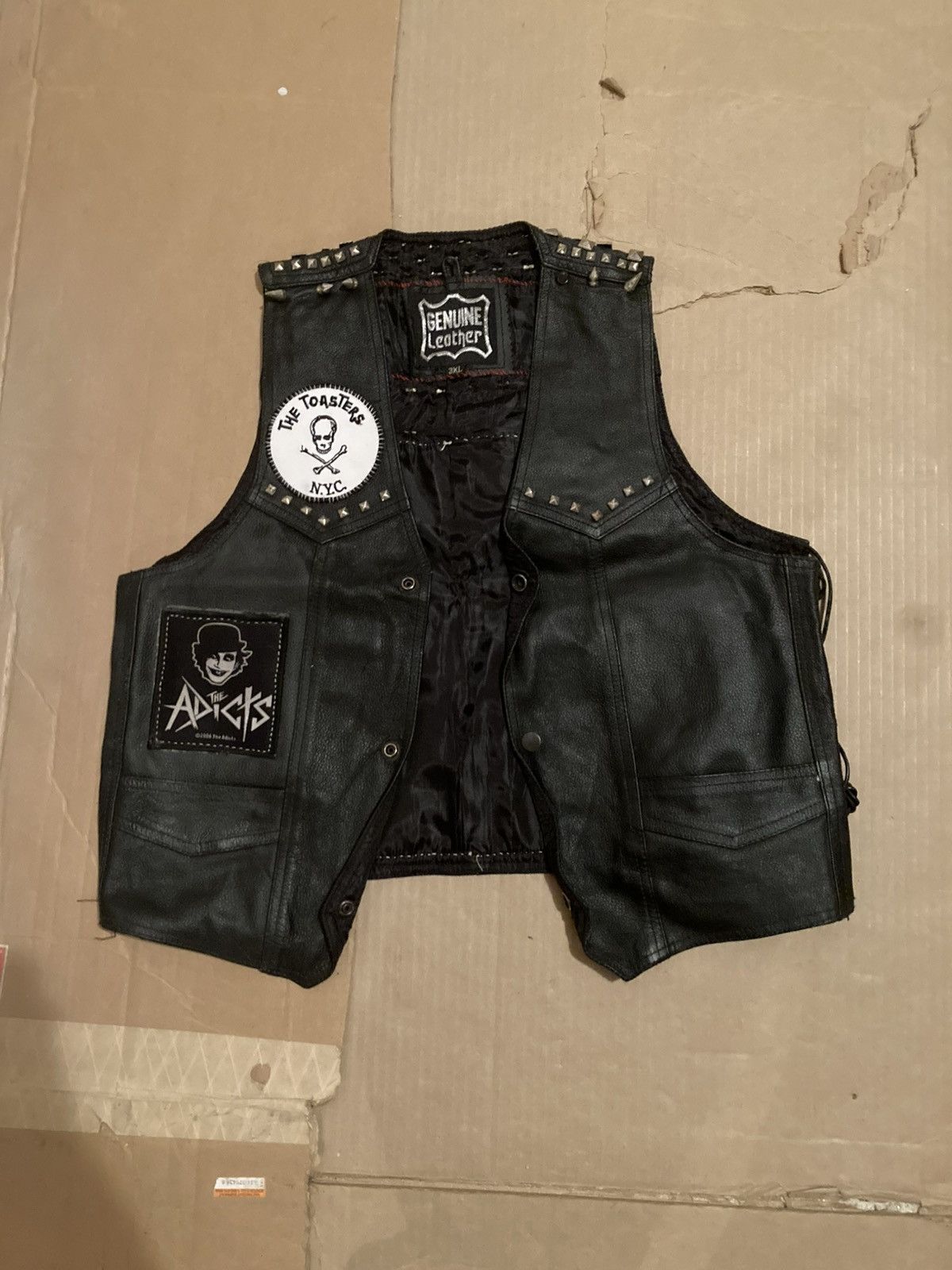 Genuine Leather Vintage punk custom genuine leather jacket Size US S / EU 44-46 / 1 - 1 Thumbnail