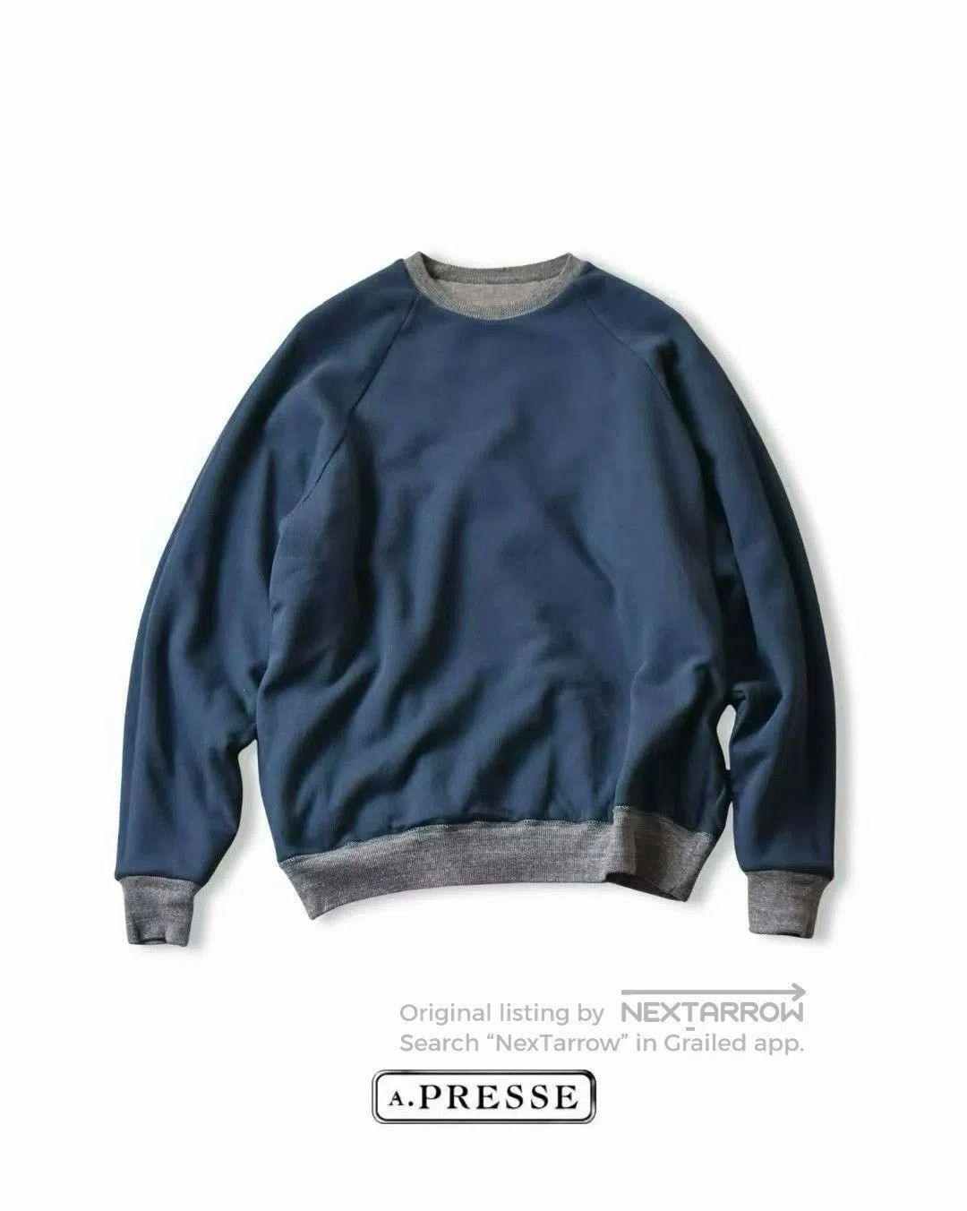 A.PRESSE A.PRESSE 26SS Vintage Reversible Sweatshirt. Size US M / EU 48-50 / 2 - 7 Thumbnail