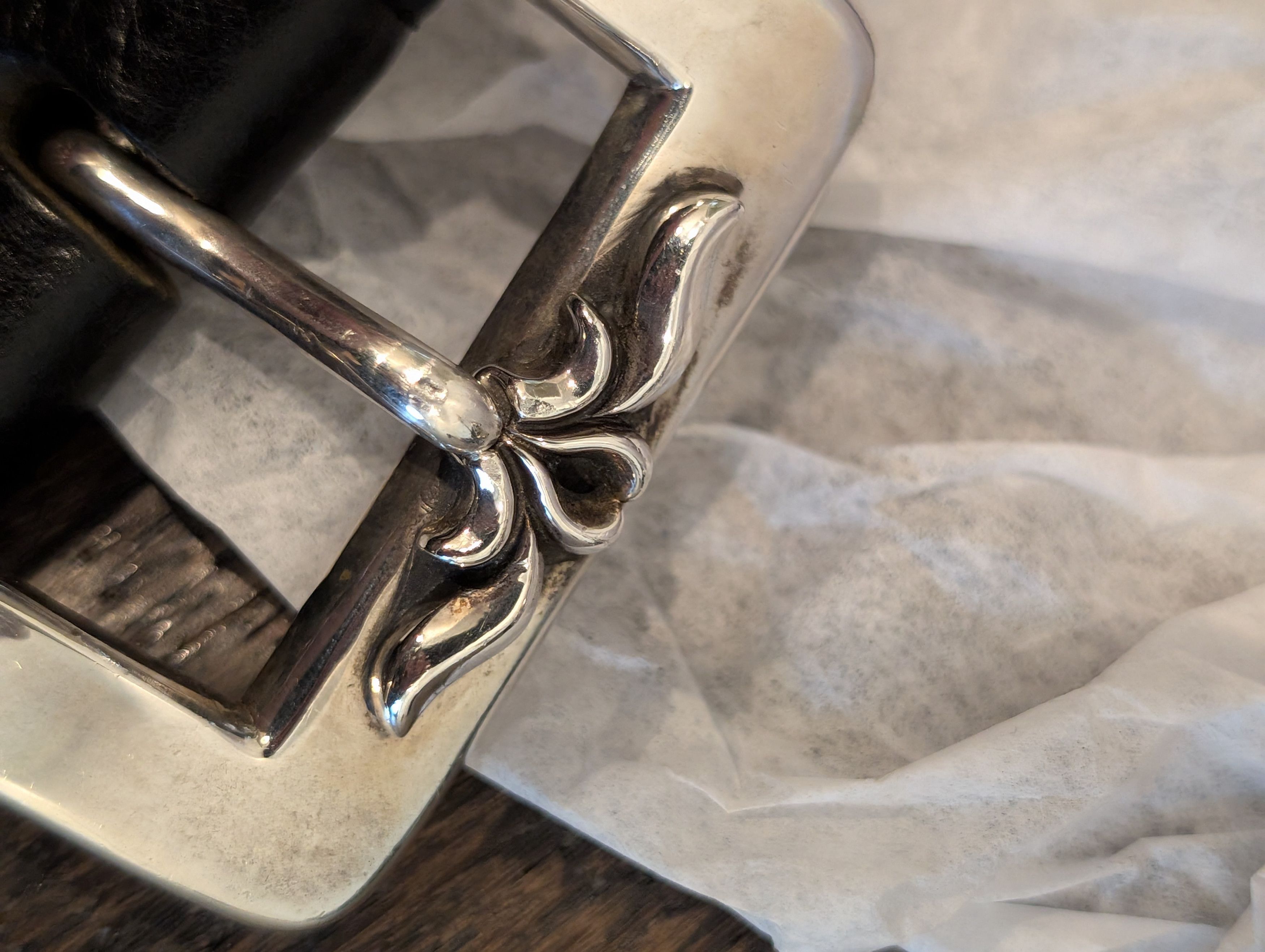 Chrome Hearts Floral Square Buckle Belt Size 36 - 5 Thumbnail