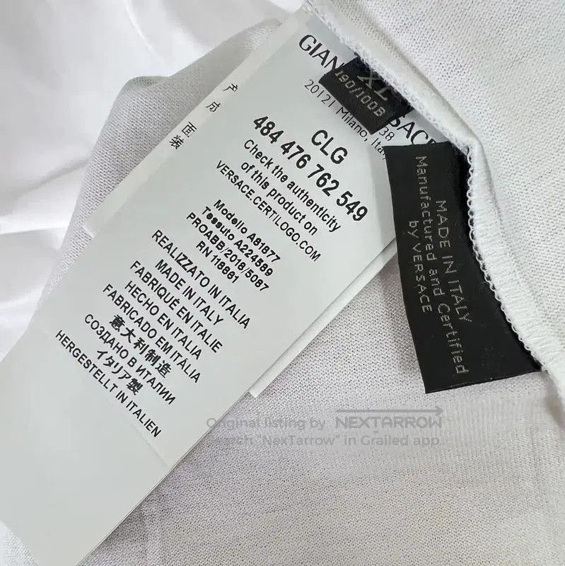 Versace Versace Summer Embroidered White Cotton T-Shirt . Size US XL / EU 56 / 4 - 6 Thumbnail