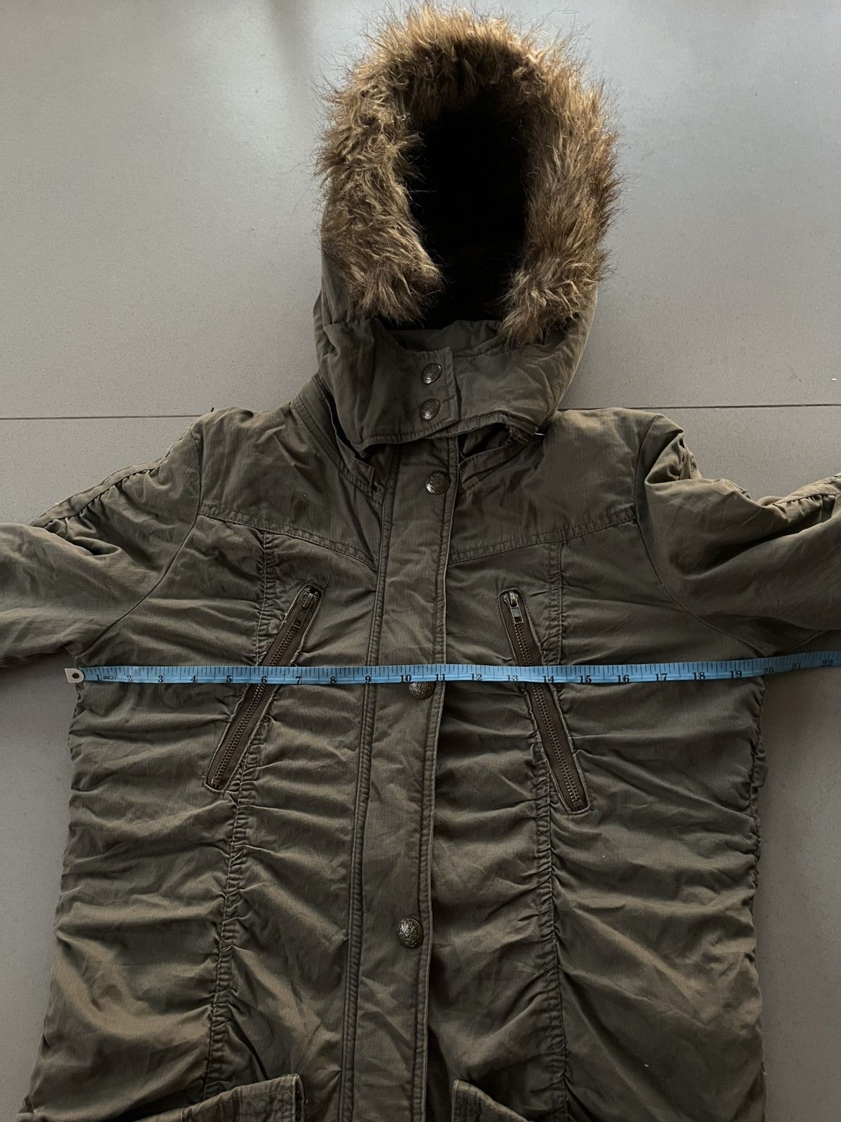 14th Addiction JAPANESE DOUBLEFOCUS FUR JACKET PARKA MULTIZIPER GOTHIC PUNK Size US M / EU 48-50 / 2 - 11 Thumbnail