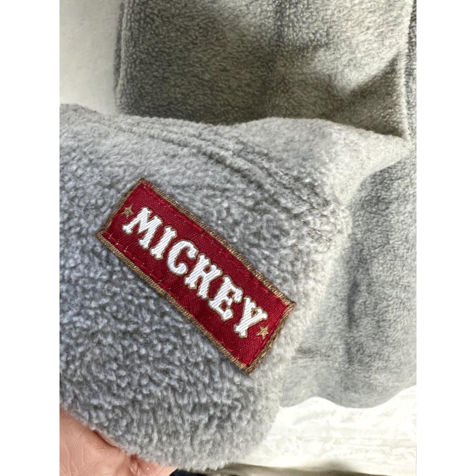 Vintage The Wonderful World of Disney Fleece Hoodie Sweatshirt Womens 2X Mickey Mouse Grau Heather Gray Embroidered Logo Pullover Casual N/A Size XXL / US 16-18 / IT 52-54 - 7 Thumbnail