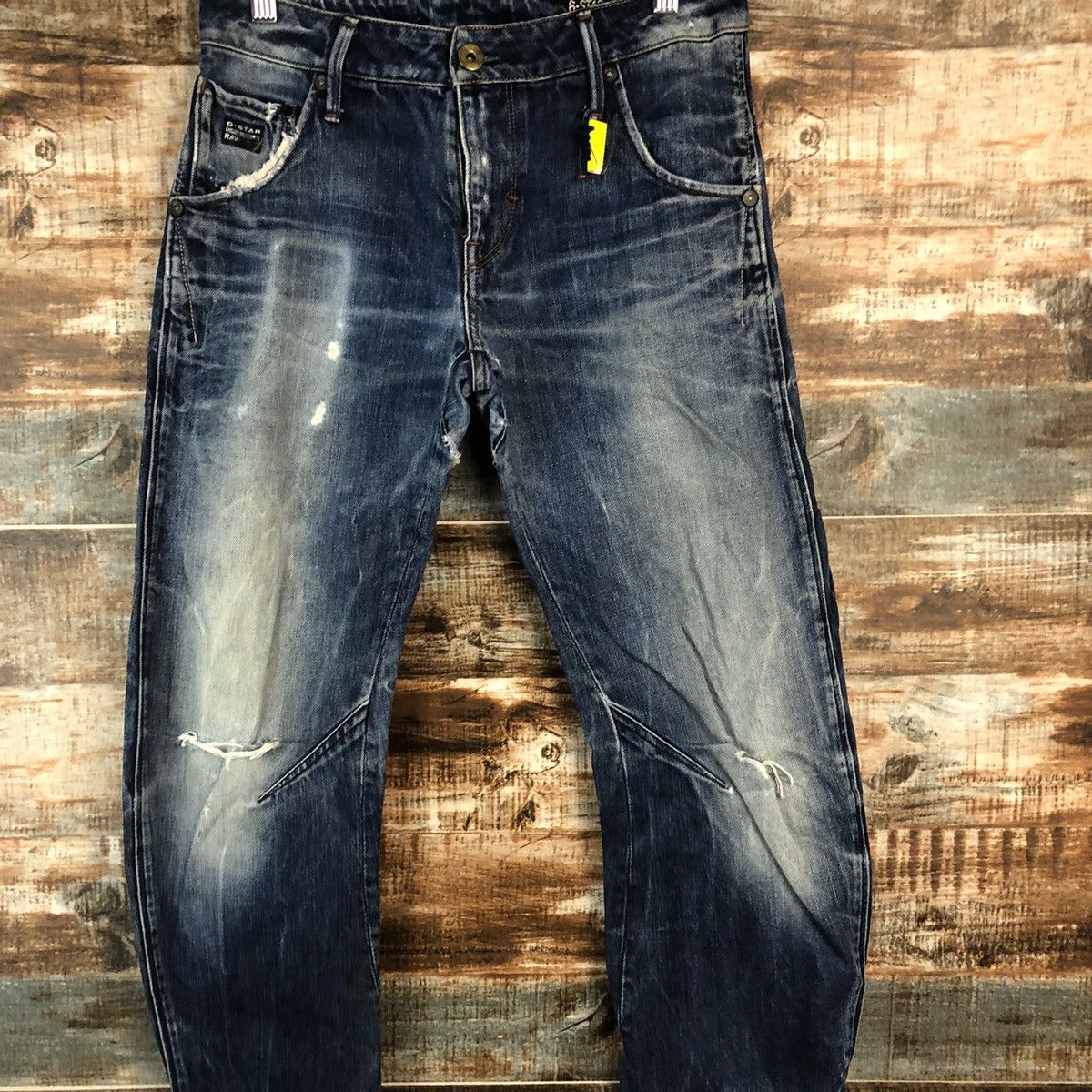 G-Star G Star Blue faded ripped Distressed Denim Pants #A2077 Size US 28 / EU 44 - 5 Thumbnail