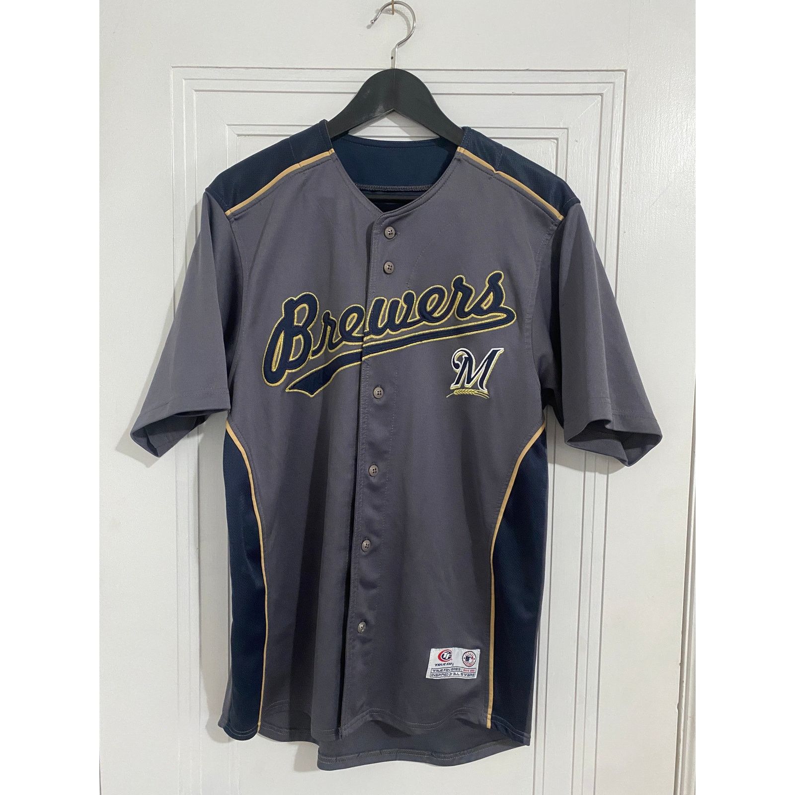 MLB Milwaukee Brewers Gray Stitched MLB Baseball Jersey Size S Size US S / EU 44-46 / 1 - 1 Thumbnail