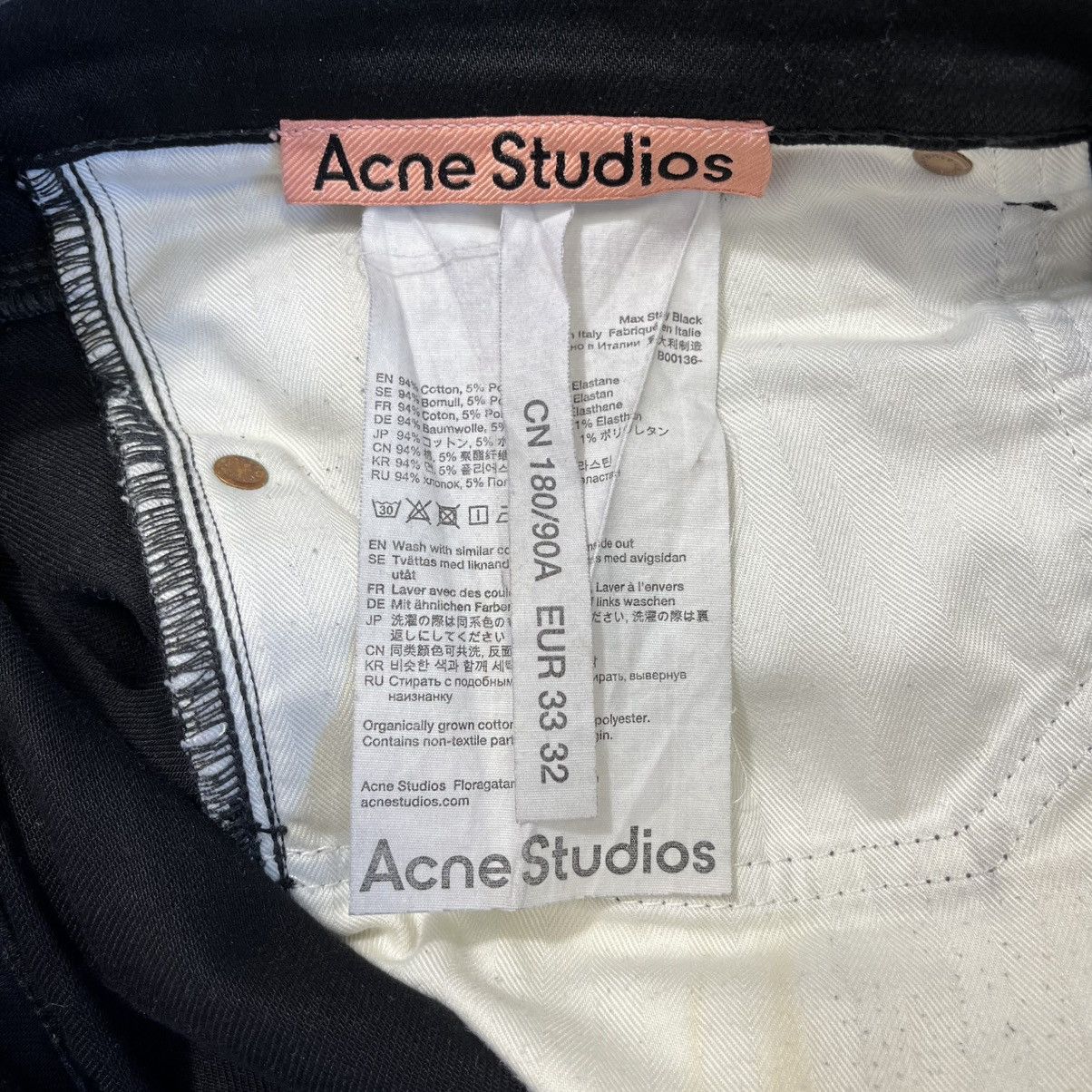 Acne Studios Acne Studios black denim jeans Size US 32 / EU 48 - 5 Thumbnail