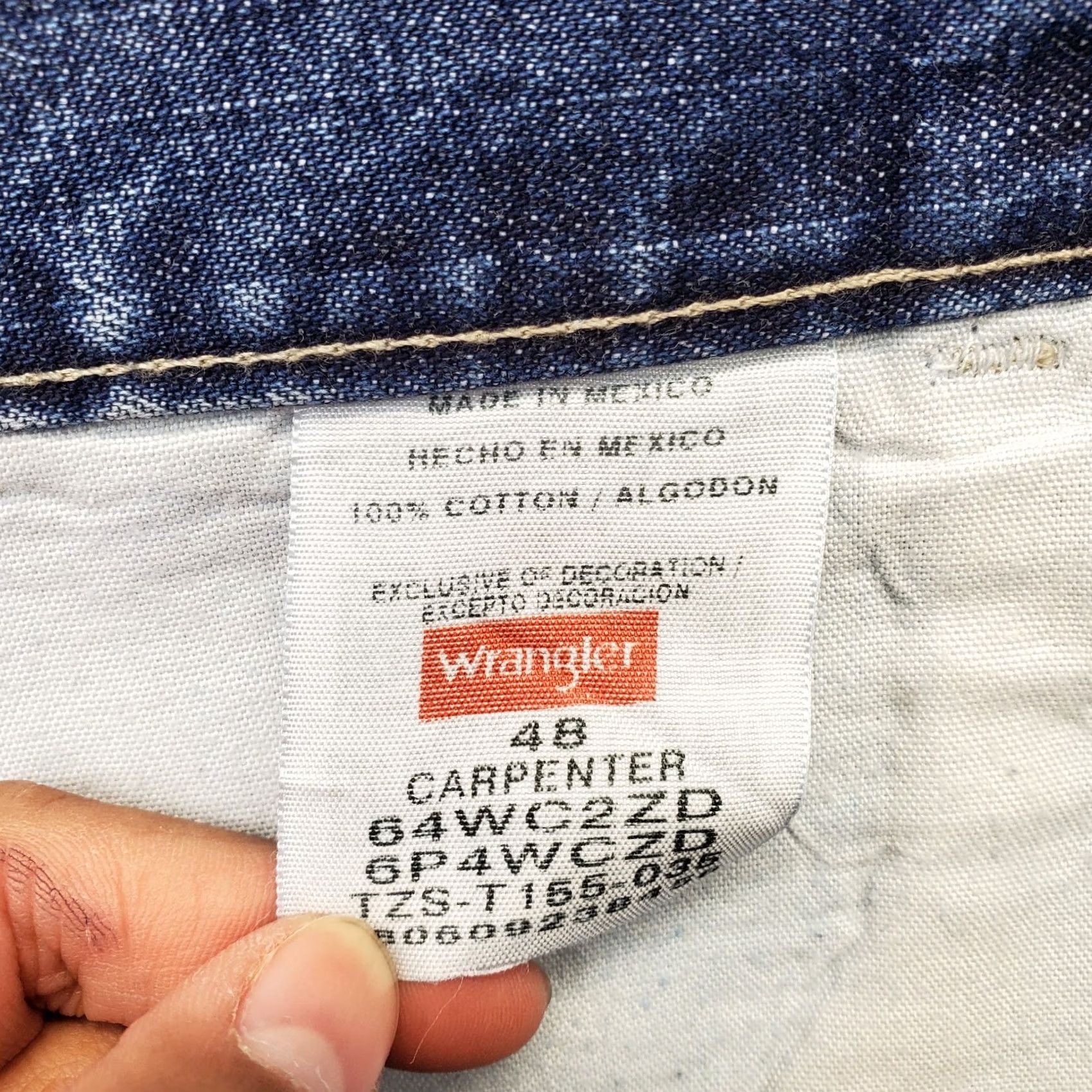 Wrangler Wrangler Mens 48 Blue Denim Carpenter Shorts Bermuda Flat Front High Rise 5-Pocket Regular Waist 10in Inseam Casual Workwear Size US 32 / EU 48 - 6 Thumbnail