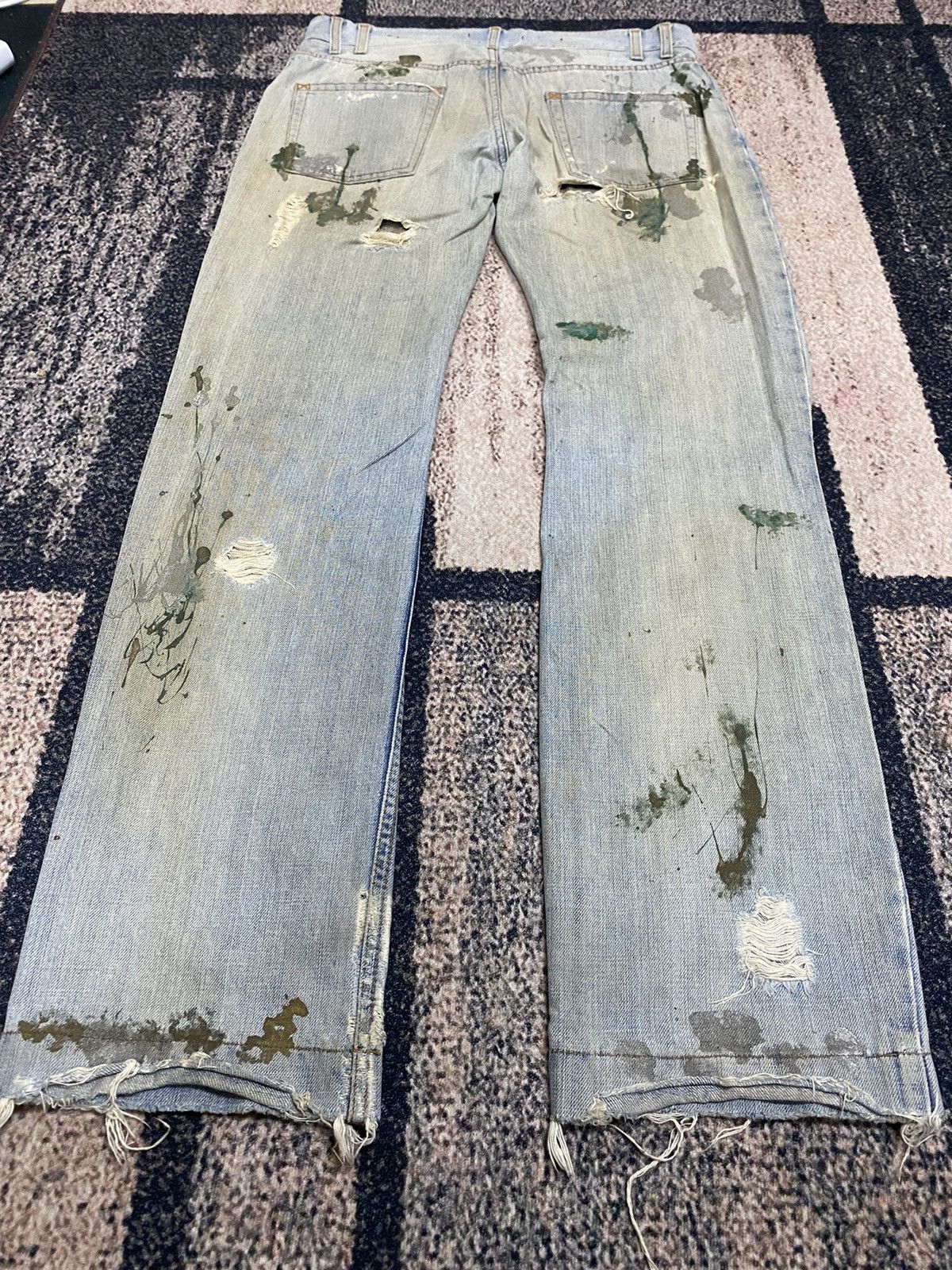 Dolce & Gabbana Vtg Dolce & Gabbana Distressed Painted Jeans Size US 35 - 4 Thumbnail