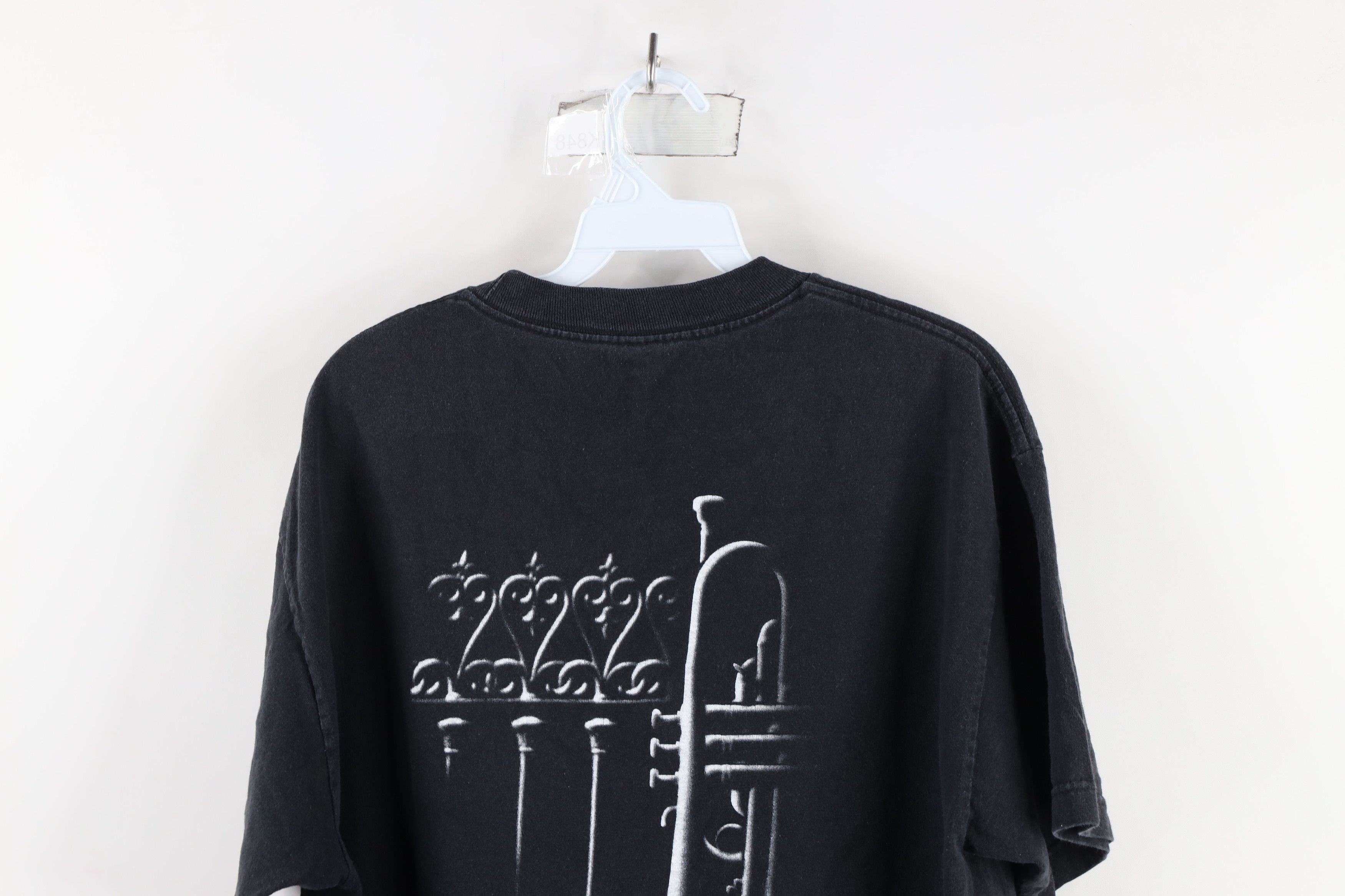 Vintage Vintage 90s Streetwear New Orleans Jazz Trumpet T-Shirt Size US L / EU 52-54 / 3 - 8 Thumbnail