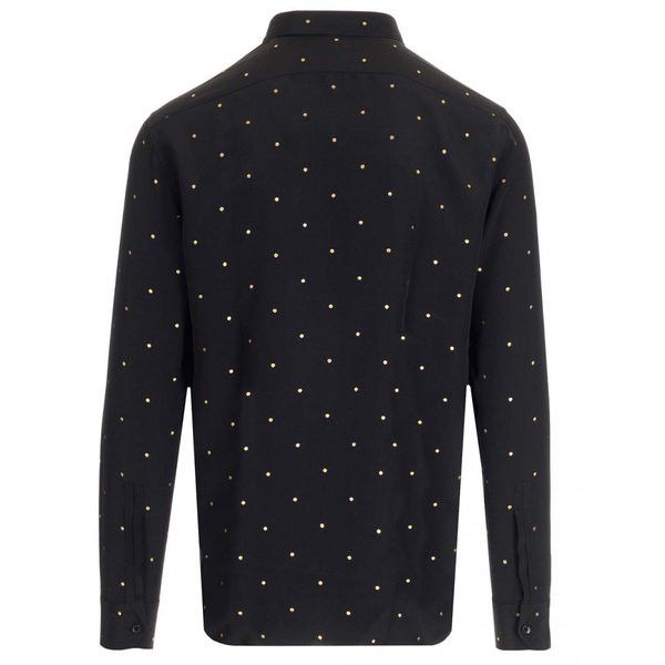 Saint Laurent Paris o1bcso1str1124 Yves Collar Classic Shirt in Black Size US S / EU 44-46 / 1 - 2 Thumbnail
