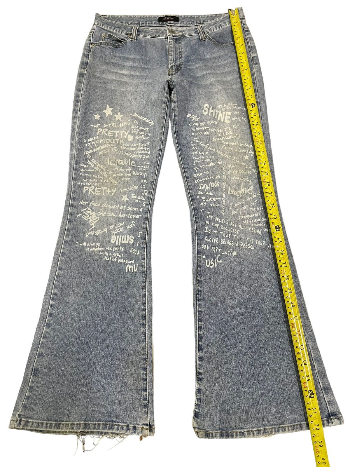 If Six Was Nine Vintage Japanese Brand Overprint Style Flare Jeans Size US 30 / EU 46 - 10 Thumbnail