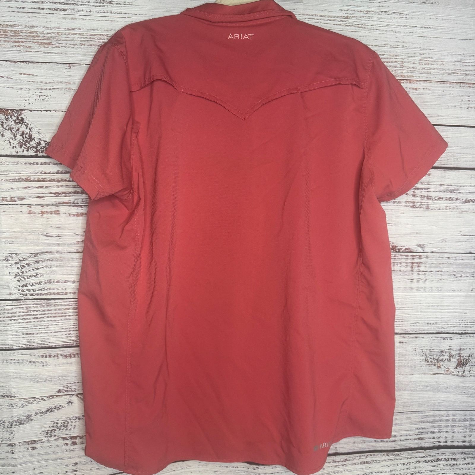 Ariat AriatTEK Short Sleeve Button Shirt Coral VentTEK Performance Size XL / US 12-14 / IT 48-50 - 6 Thumbnail