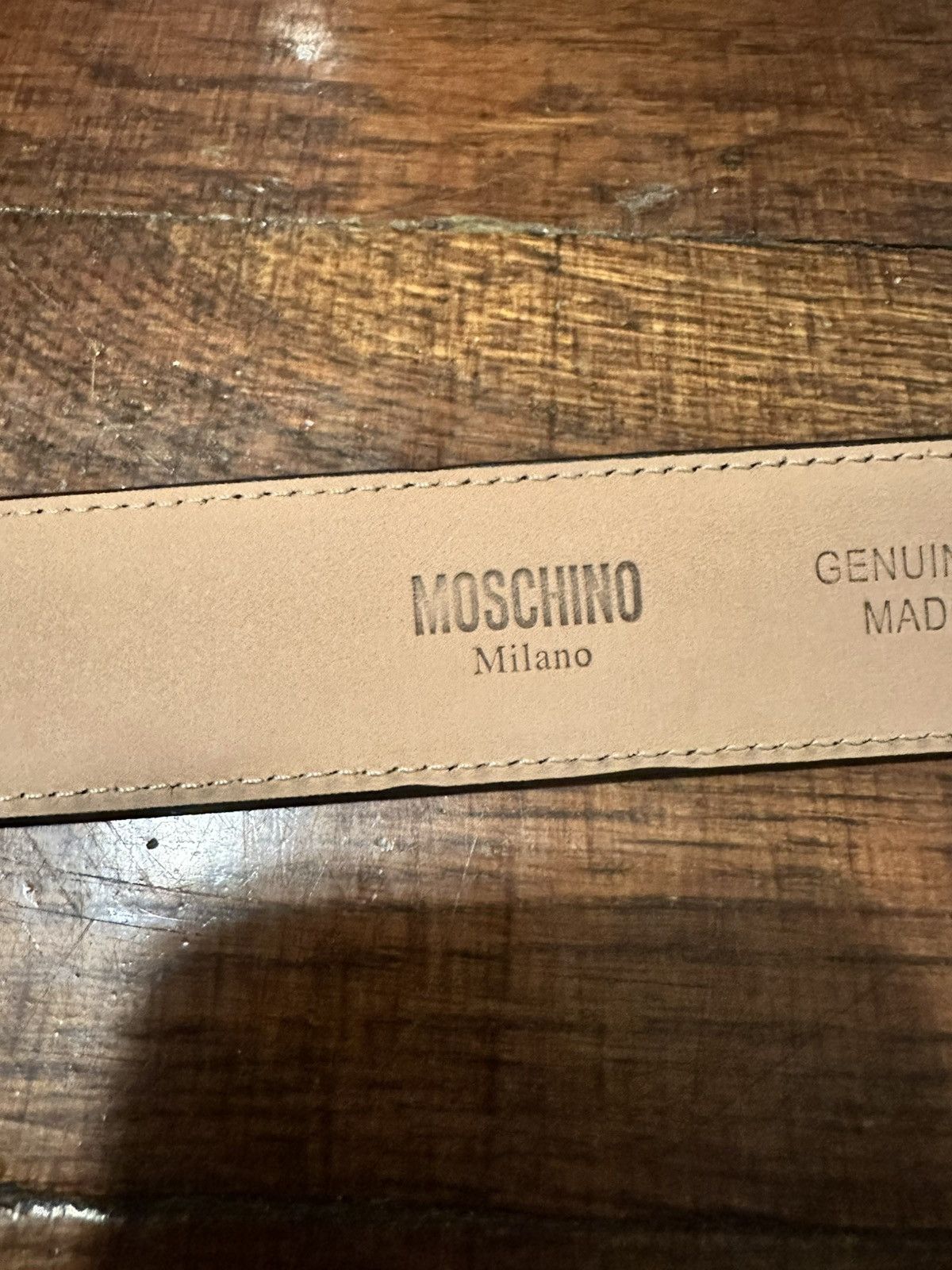 Moschino Moschino Logo Leather Belt Size ONE SIZE - 3 Thumbnail