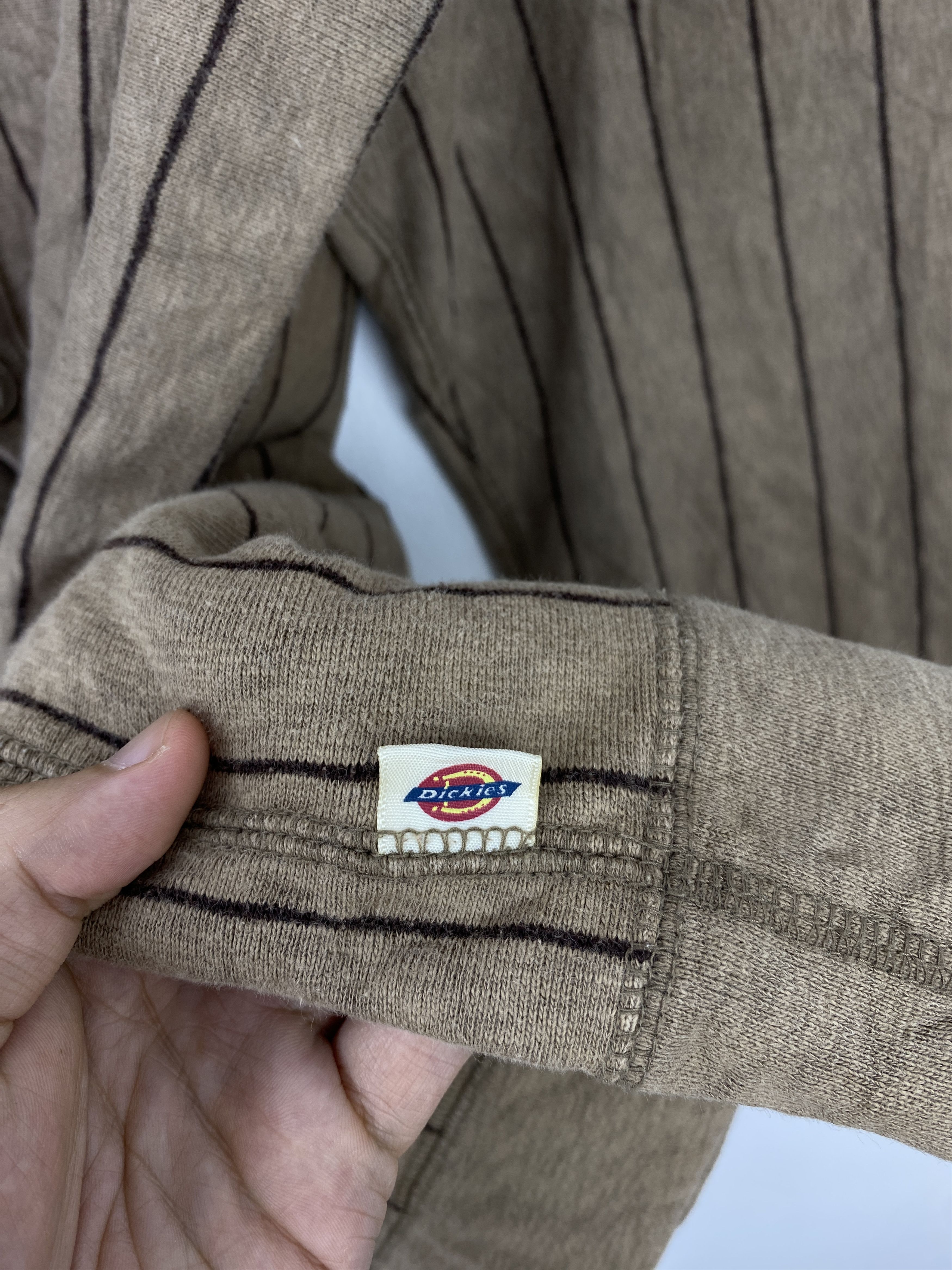 Dickies Vintage Dickies Pinstripe Sweatshirt Cardigan BP0040 Size US L / EU 52-54 / 3 - 6 Thumbnail