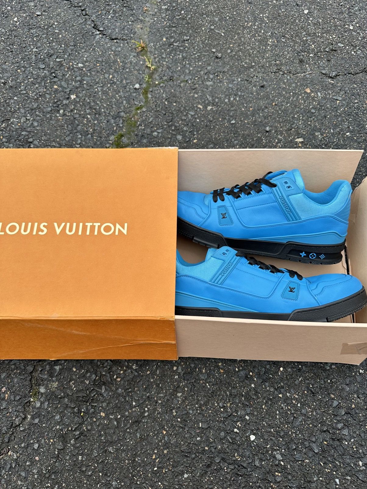 Louis Vuitton Louis Vuitton trainer black/Blue Size US 13 / EU 46 - 21 Thumbnail