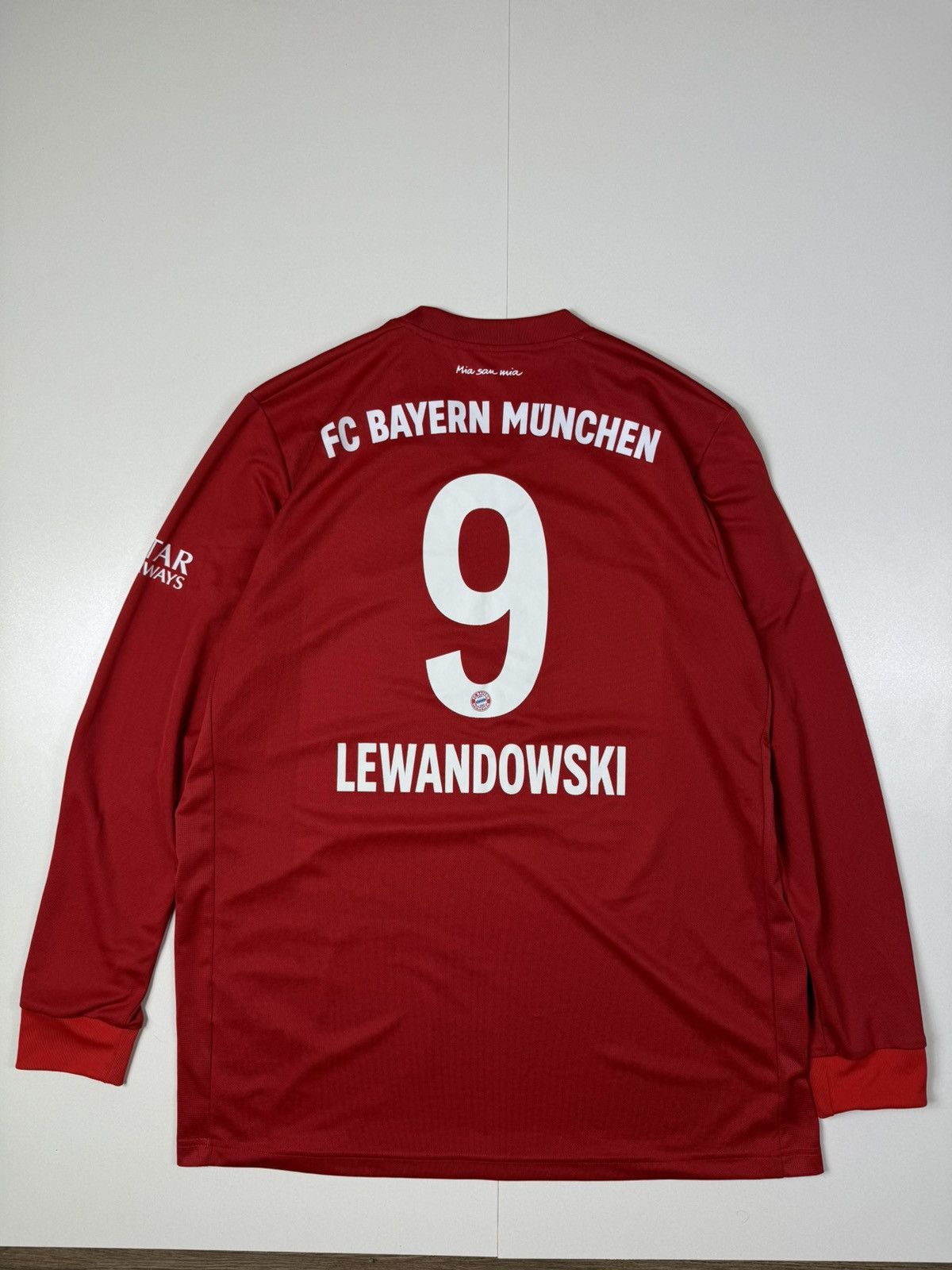 Adidas FC Bayern Munich Lewandowski #9 Long Sleeve Jersey Size US XL / EU 56 / 4 - 2 Thumbnail