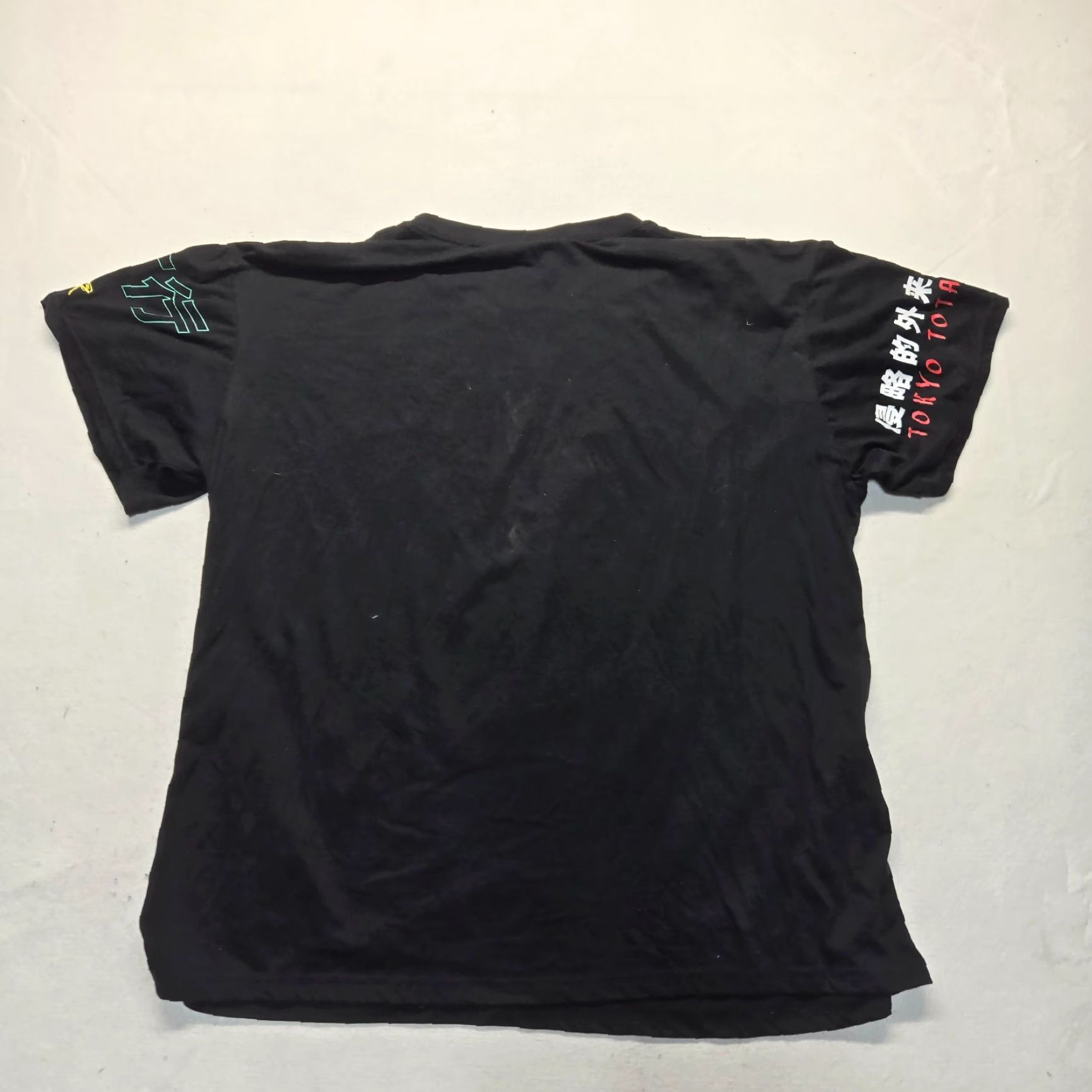 Vintage FRESH LAUNDRY Shirt Men 3XL Black ALIEN TOKYO Crew Neck Short Sleeve 100% Polyester Cotton T-Shirt Size US XXL / EU 58 / 5 - 7 Thumbnail