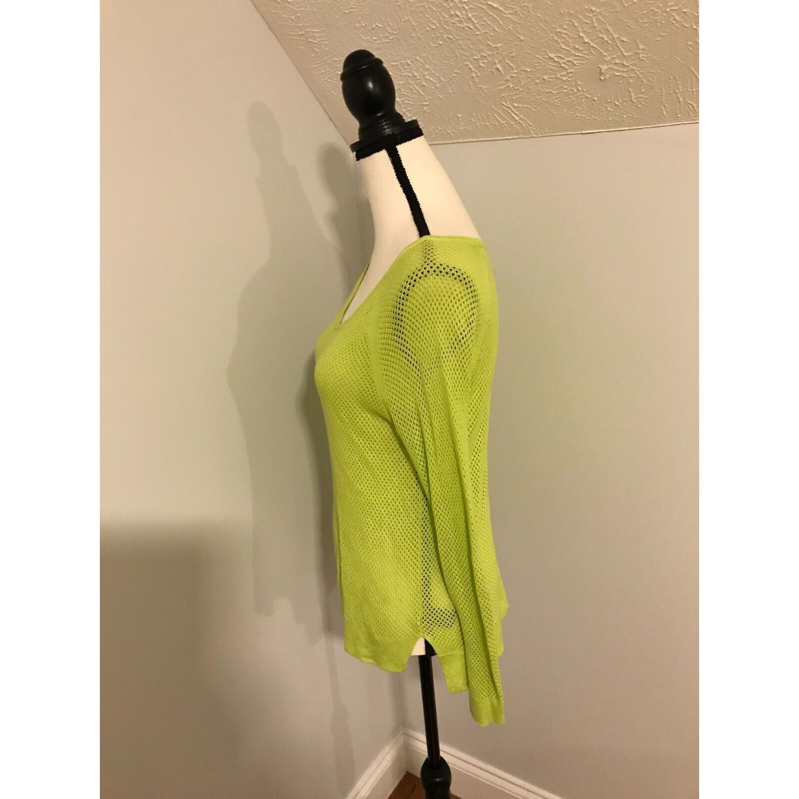 Rag & Bone Rag & Bone Katya Neon Lime Green Long-Sleeve Sweater - Small Size S / US 4 / IT 40 - 2 Thumbnail