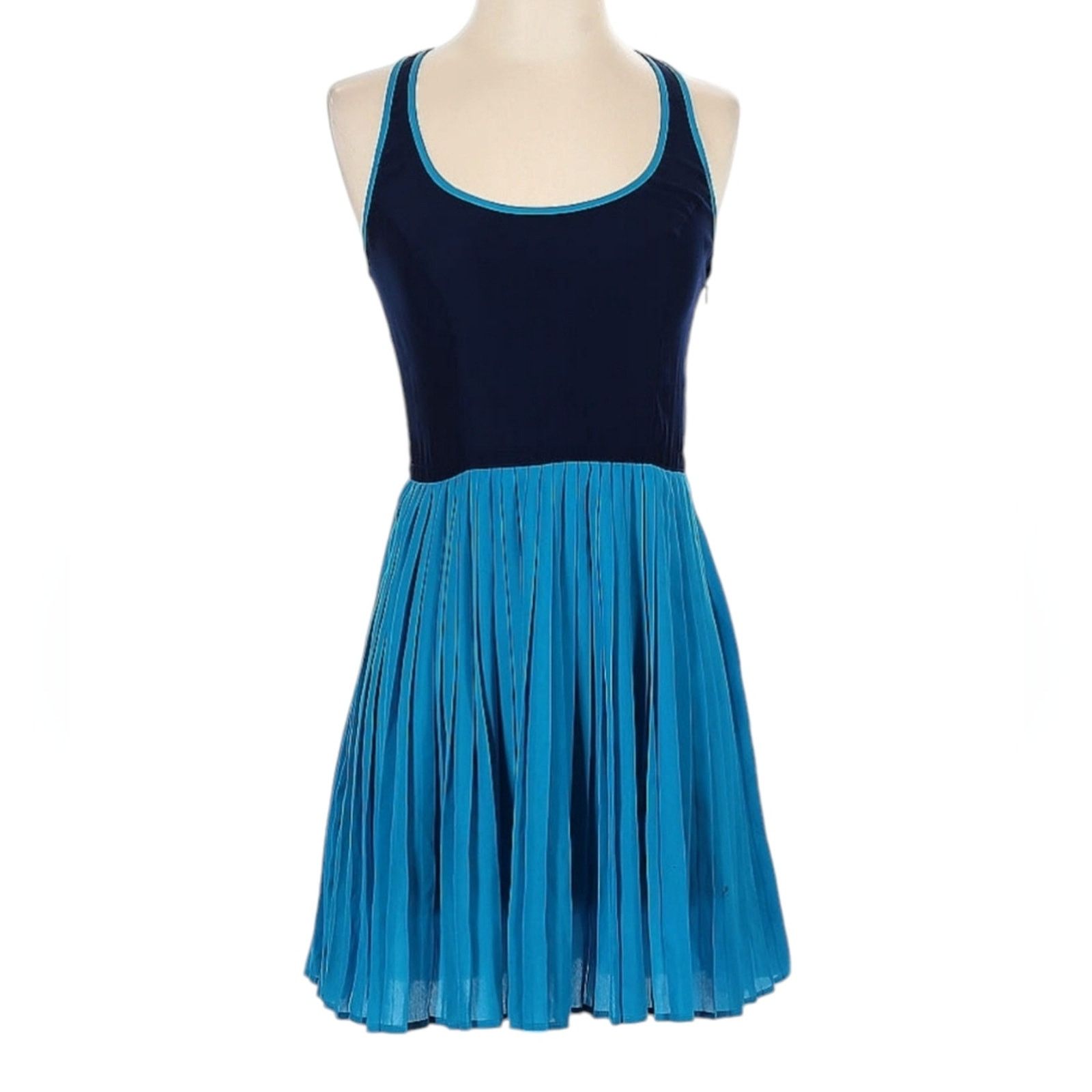 Urban Outfitters Urban Outfitters Cooperative Blue Pleated Mini Dress 2 Size XS / US 0-2 / IT 36-38 - 1 Thumbnail
