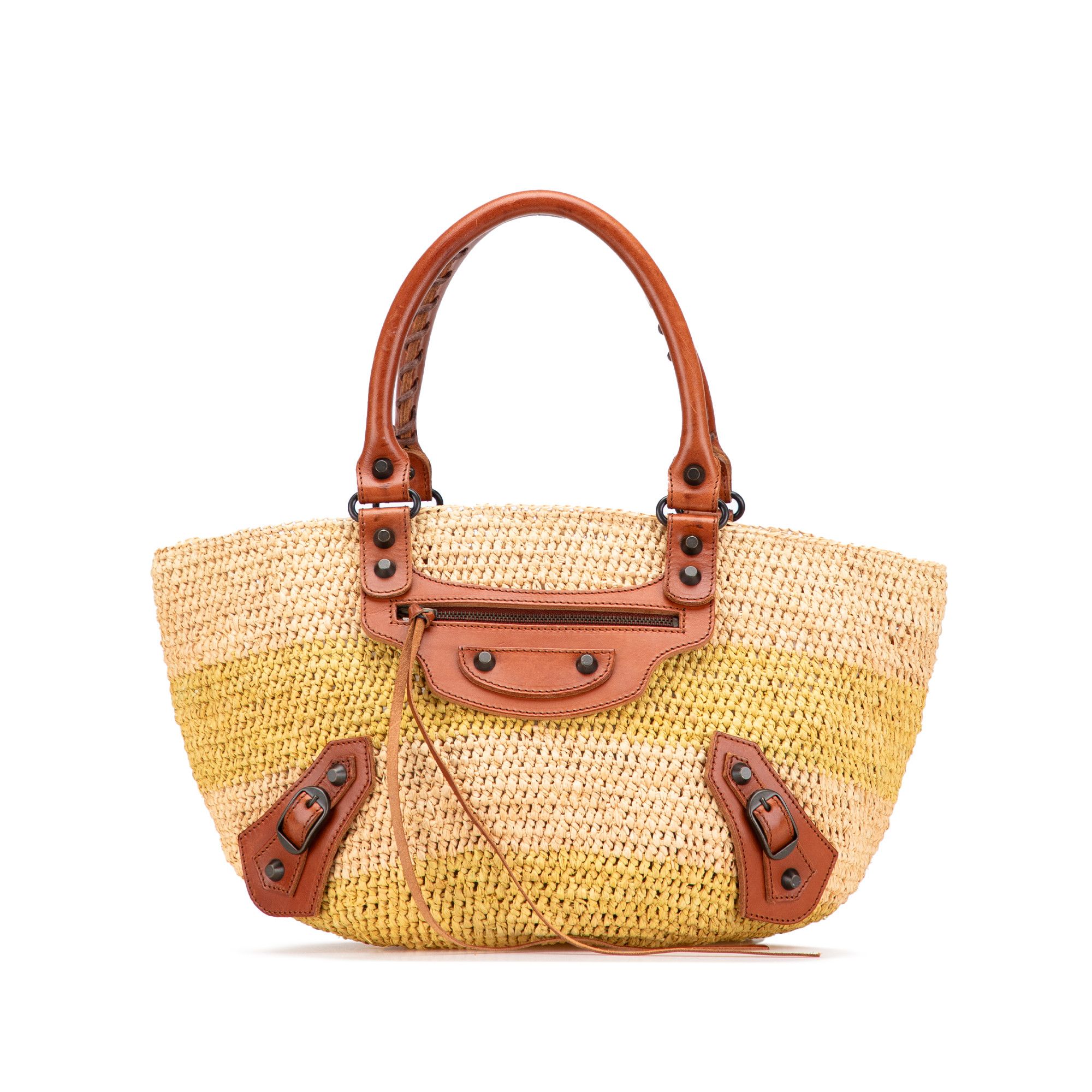 Balenciaga Balenciaga Raffia Motocross Classic Panier Basket Tote Size ONE SIZE - 1 Thumbnail