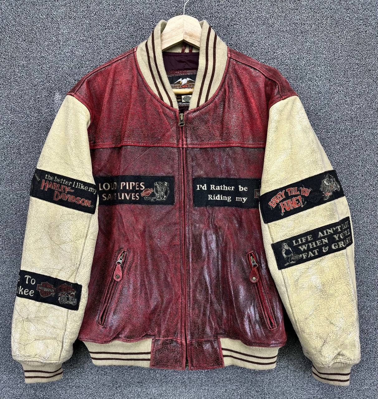 Harley Davidson Vintage Harley Davidson Rare Racing Leather Jacket Size US M / EU 48-50 / 2 - 5 Thumbnail